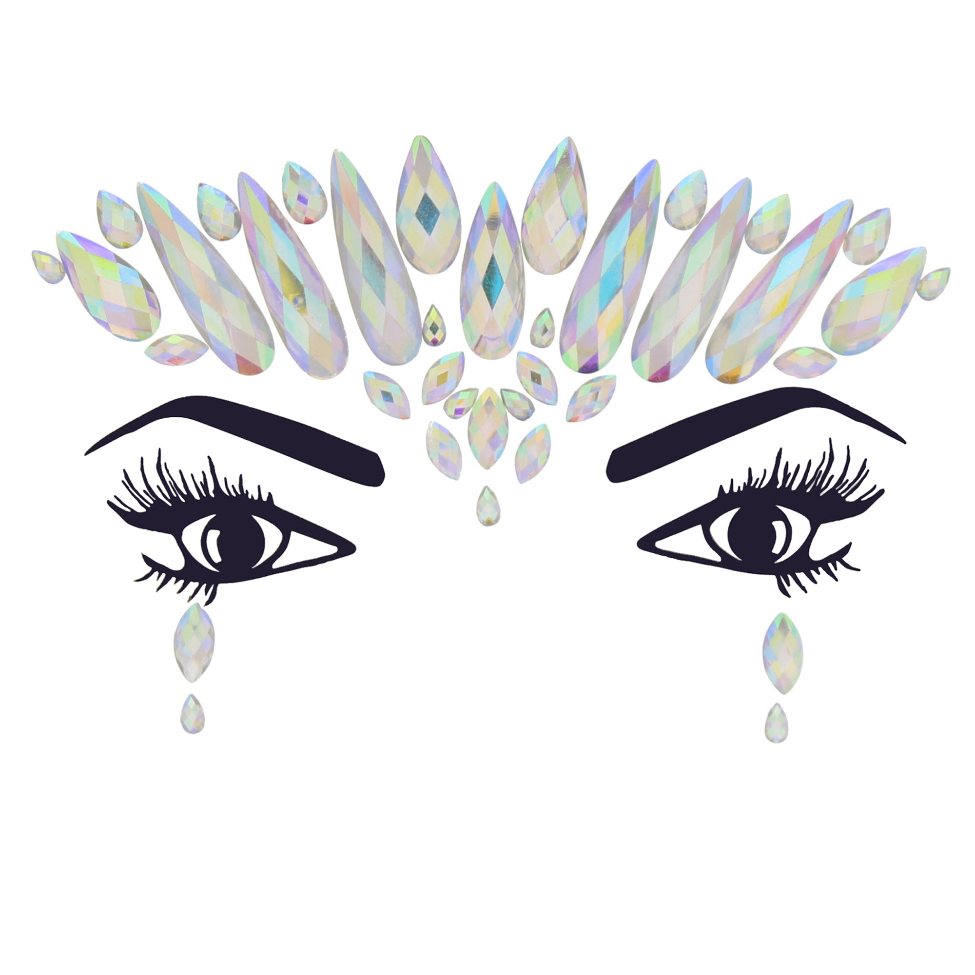 Crystal Stone Face Gems / Jewels - Style F