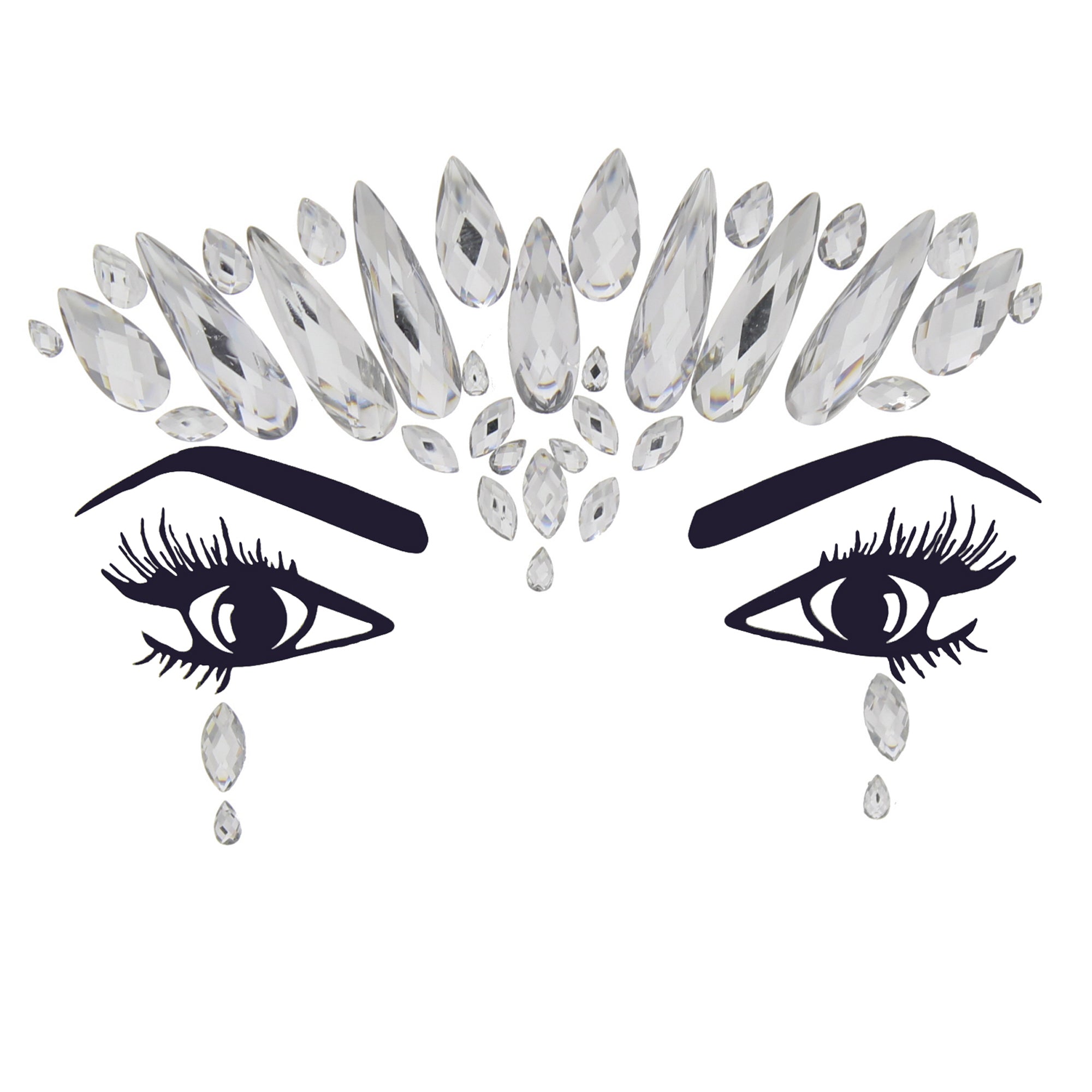 Crystal Stone Face Gems / Jewels - Style F