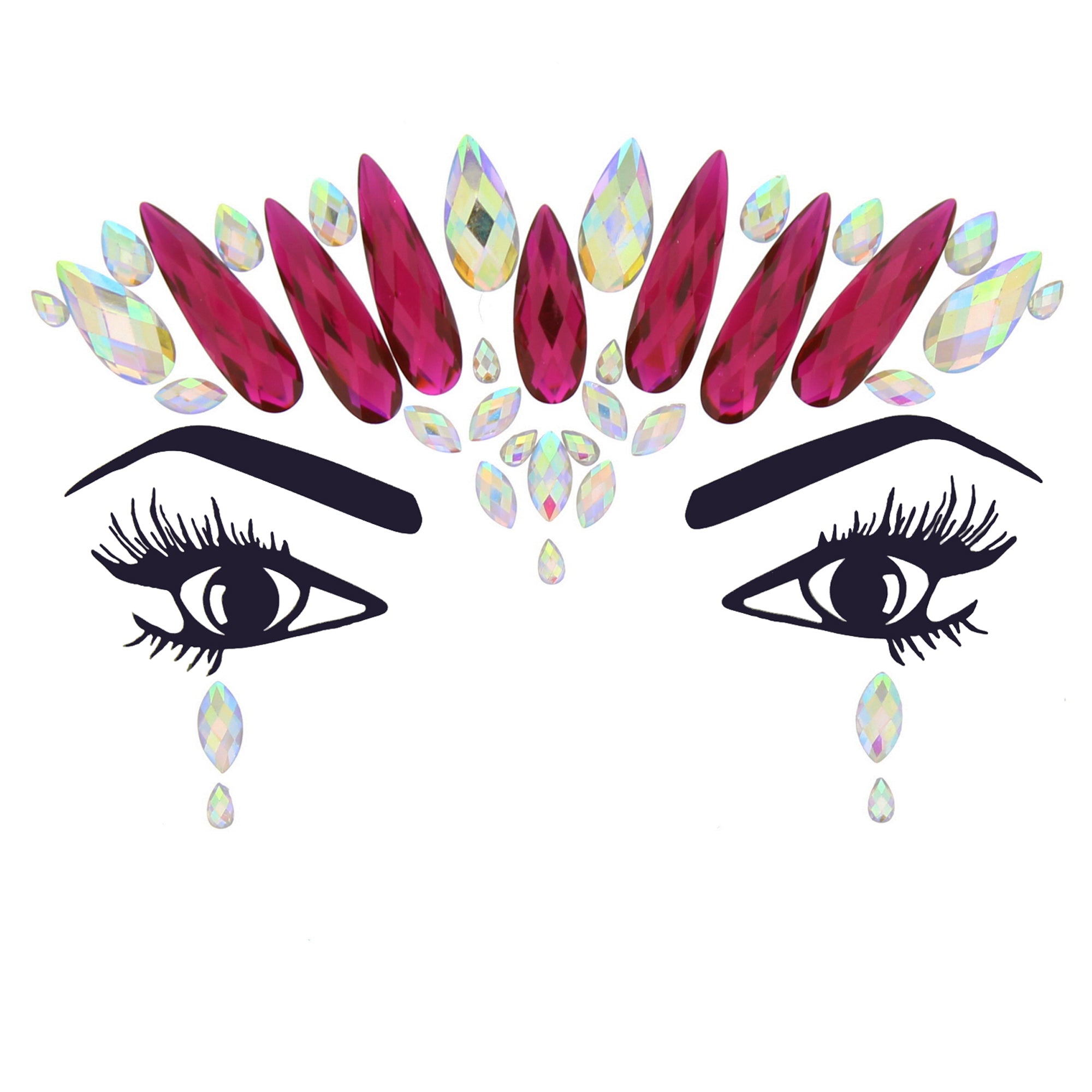 Crystal Stone Face Gems / Jewels - Style F