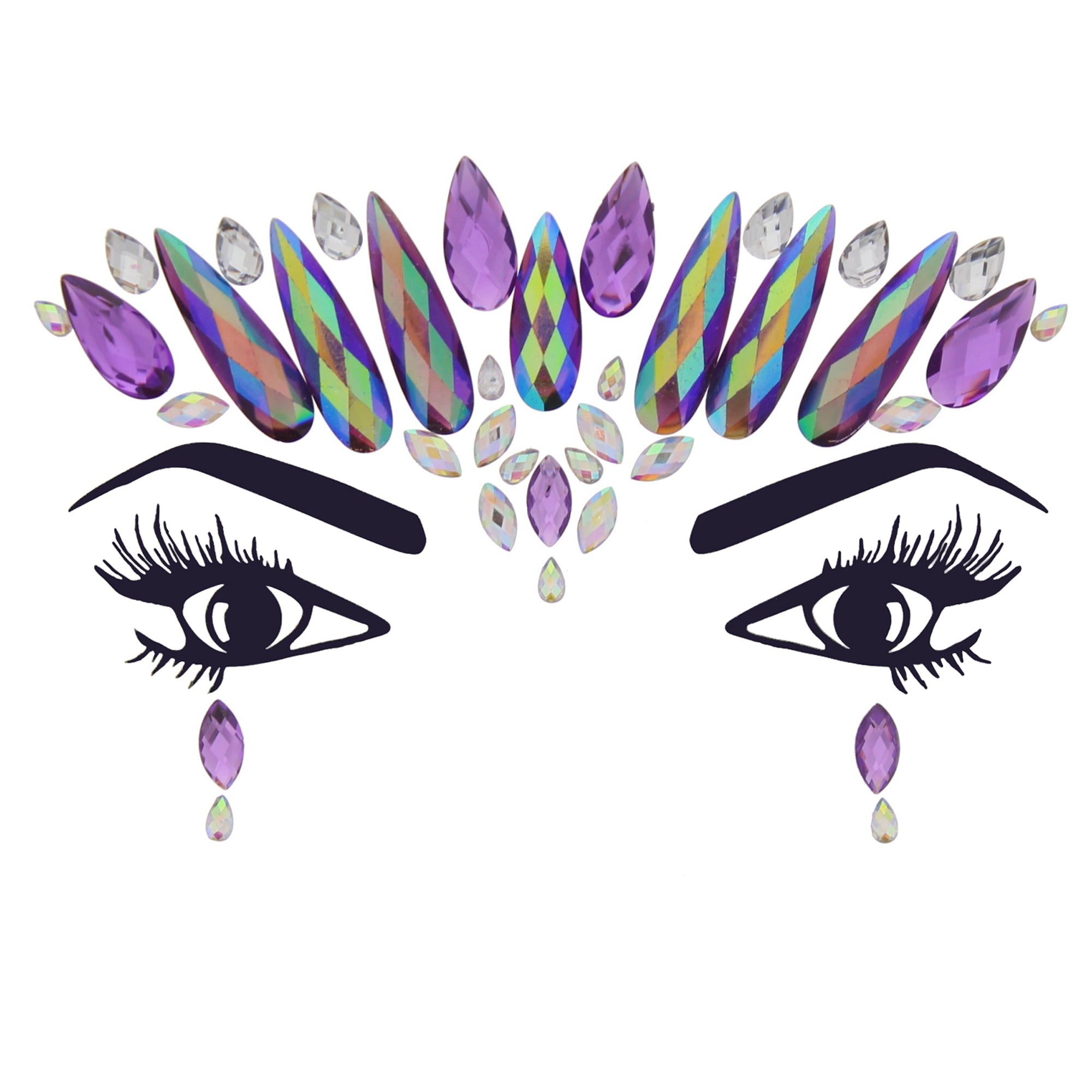 Crystal Stone Face Gems / Jewels - Style F