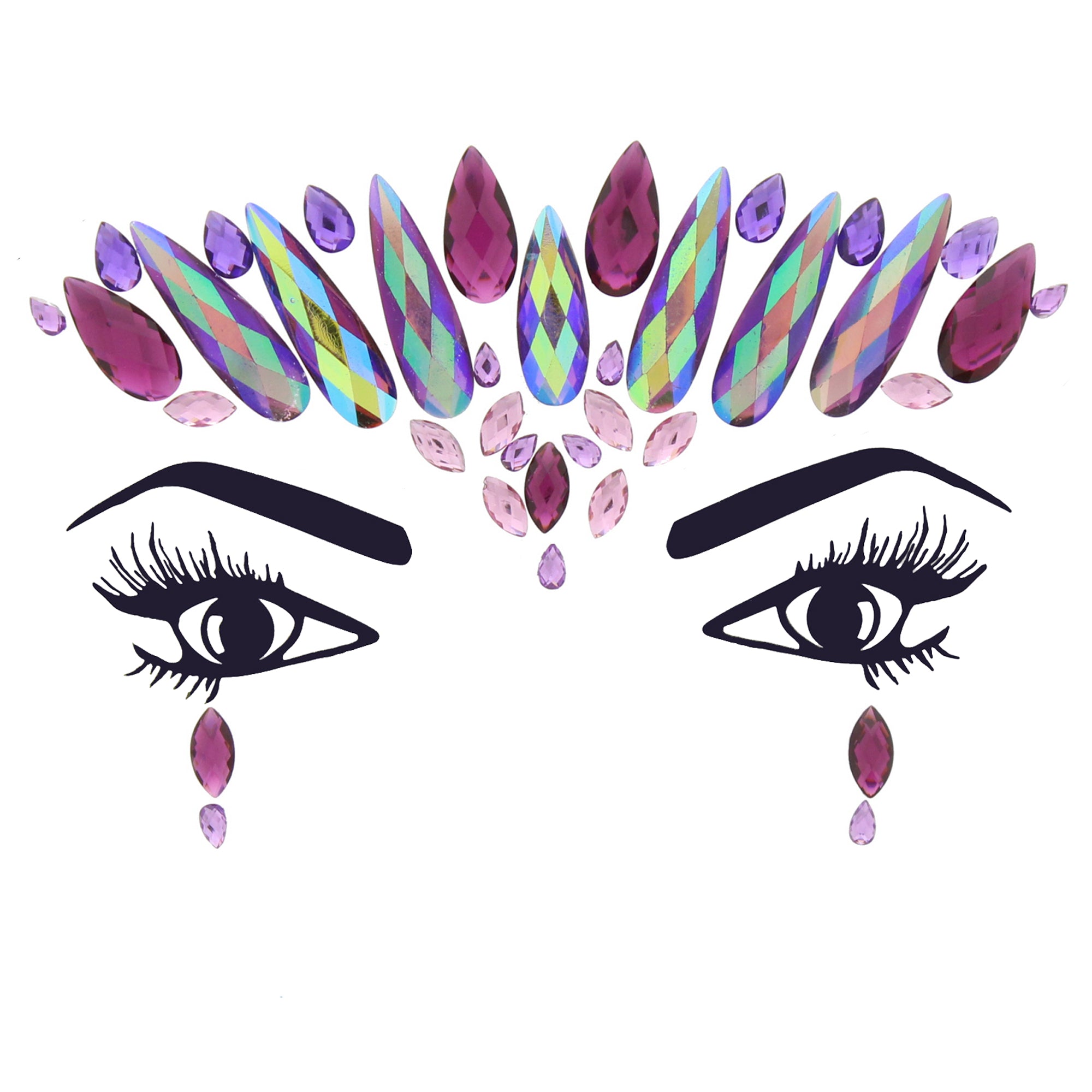 Crystal Stone Face Gems / Jewels - Style F