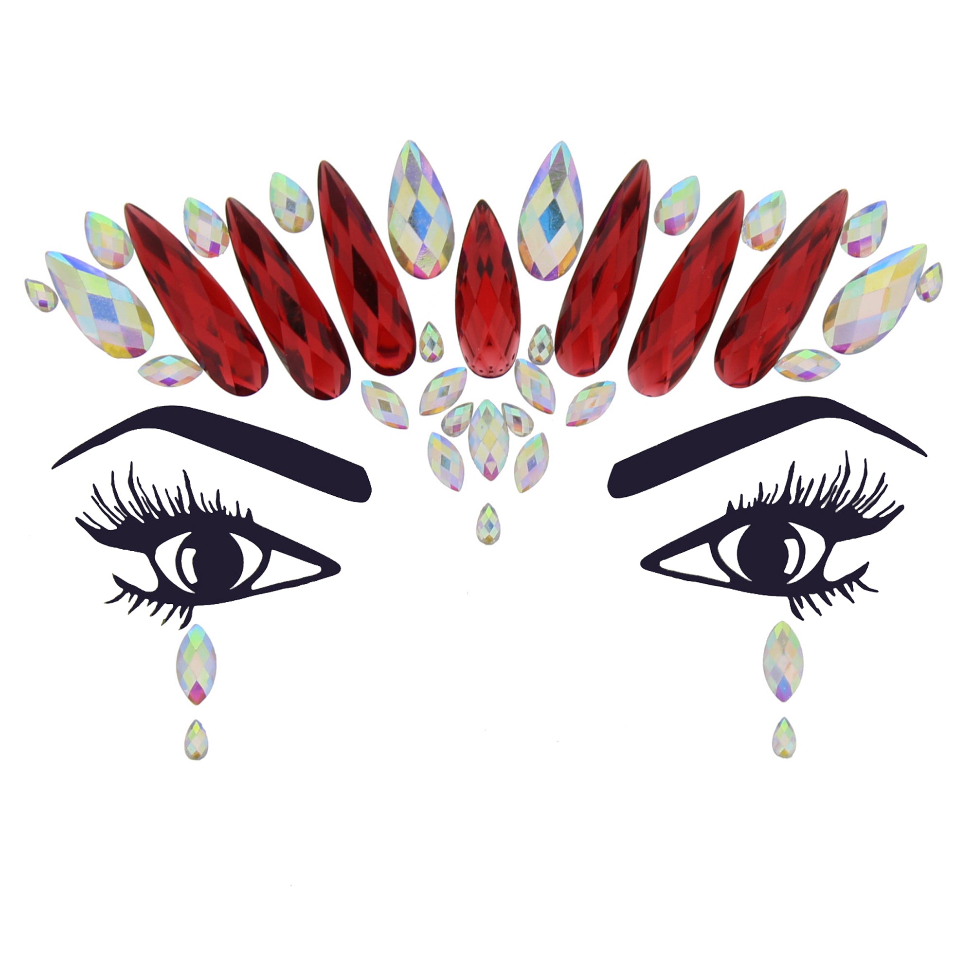 Crystal Stone Face Gems / Jewels - Style F
