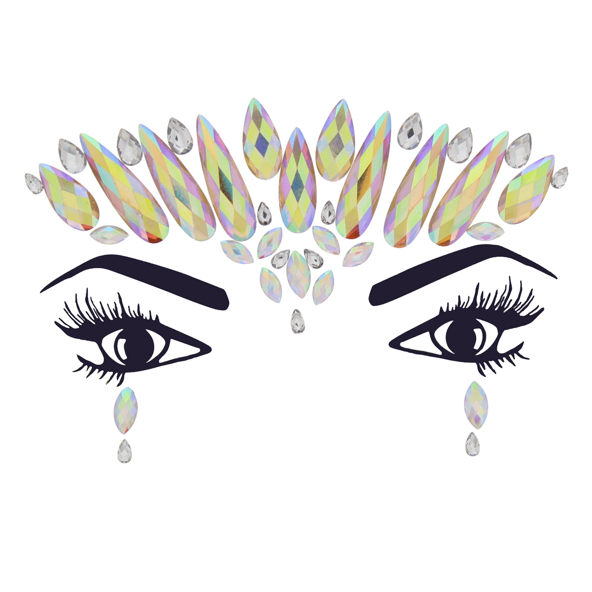 Crystal Stone Face Gems / Jewels - Style F