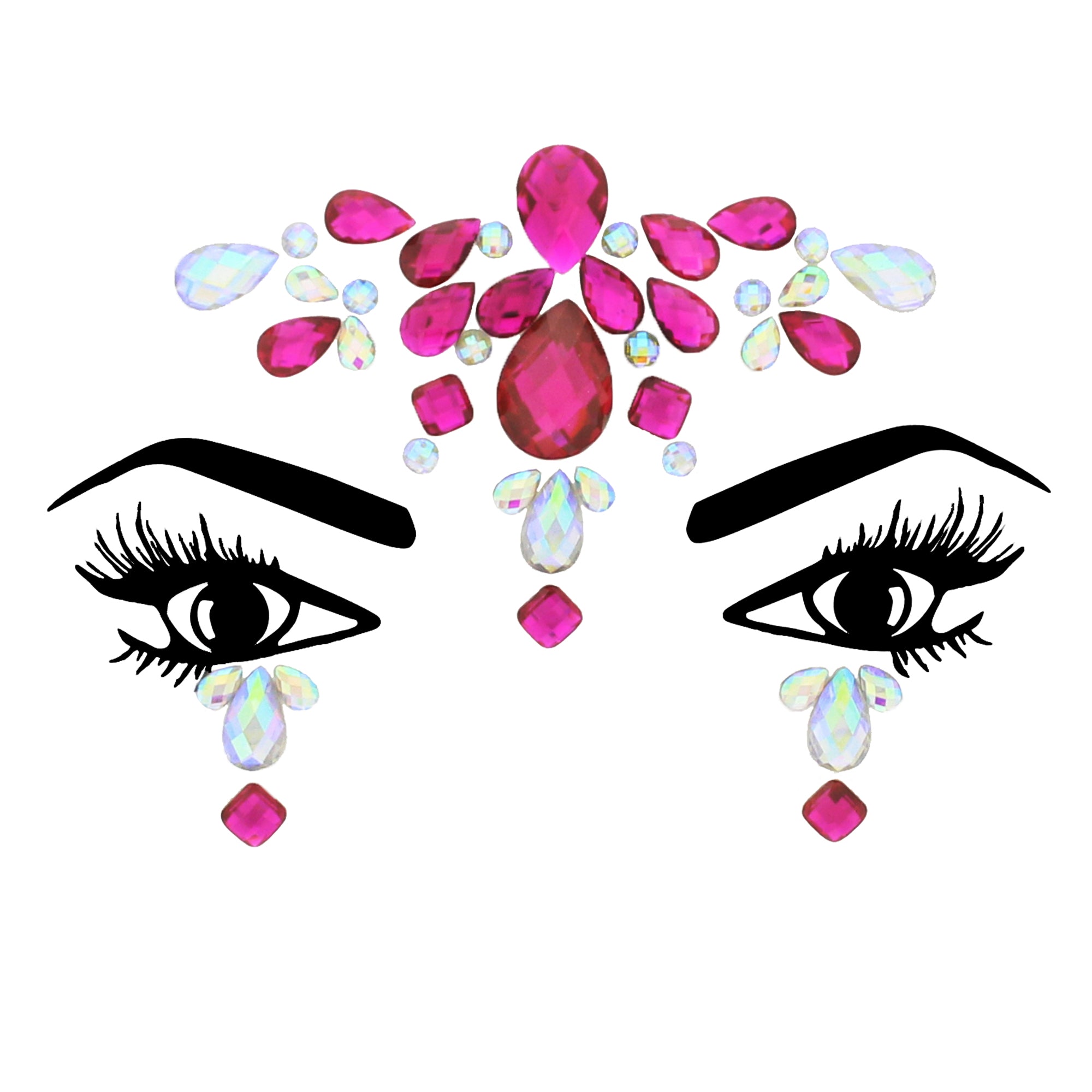 Crystal Stone Face Gems / Jewels - Style H