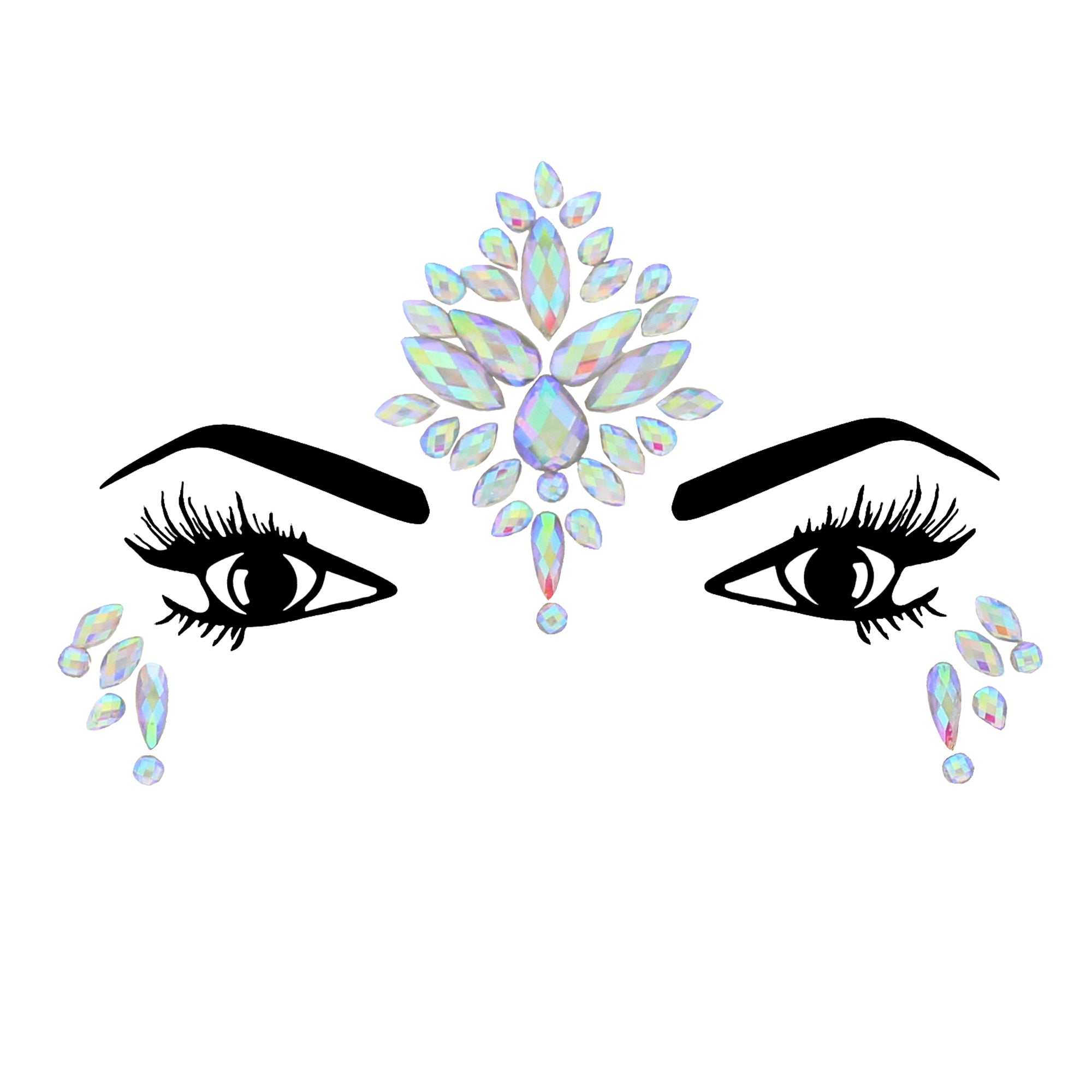 Crystal Stone Face Gems / Jewels - Style J