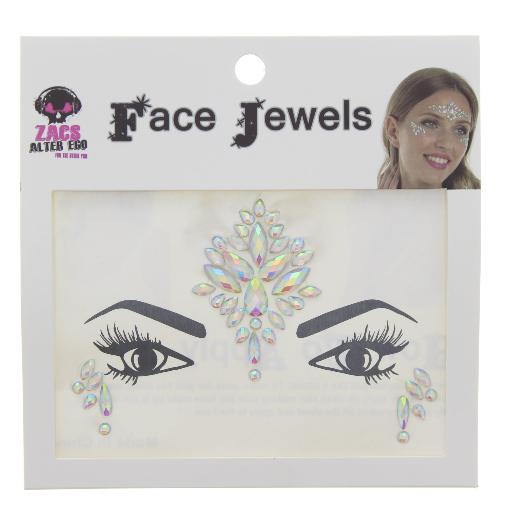 Glow in the Dark Crystal Stone Face Gems / Jewels