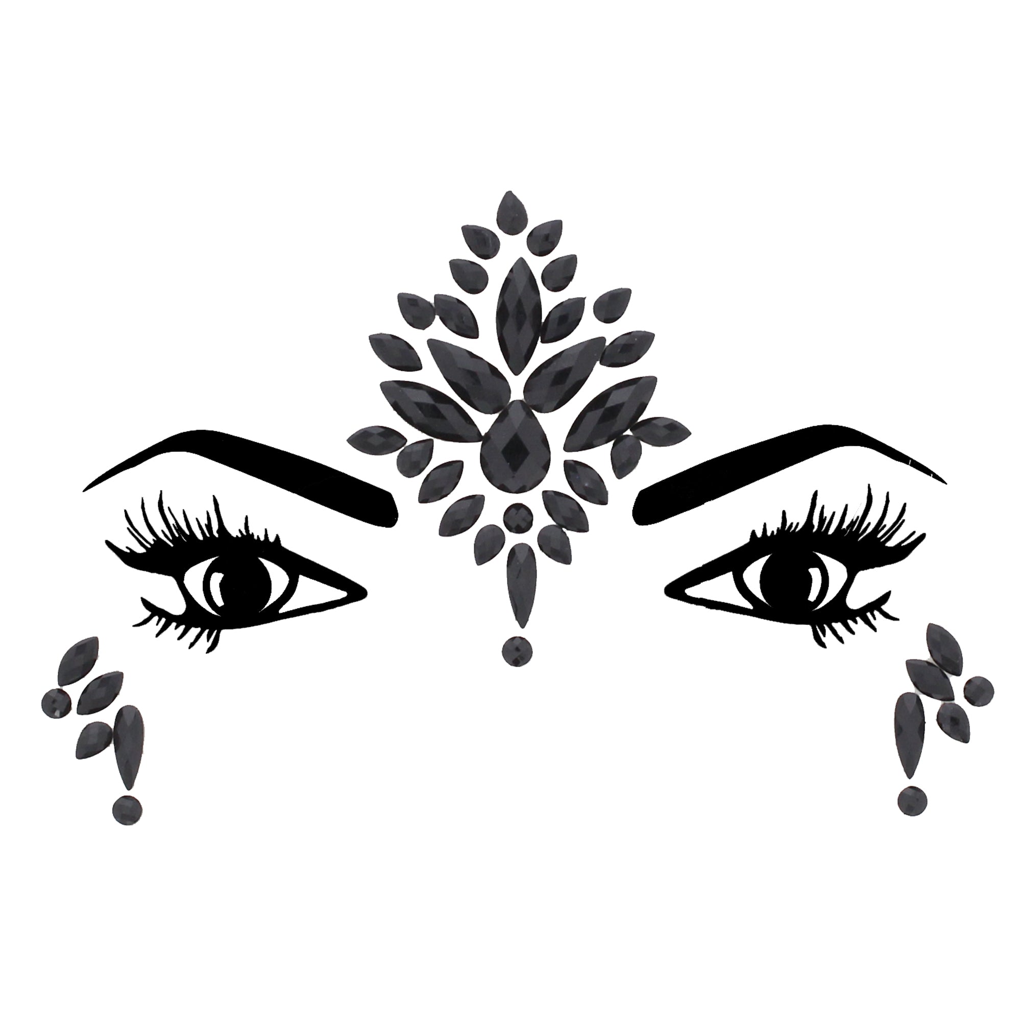 Crystal Stone Face Gems / Jewels - Style J