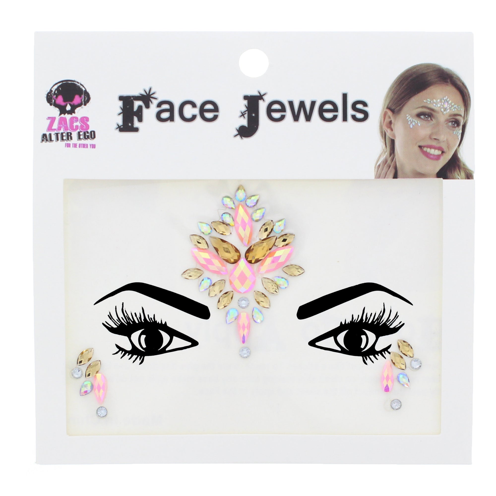 Crystal Stone Face Gems / Jewels - Style J