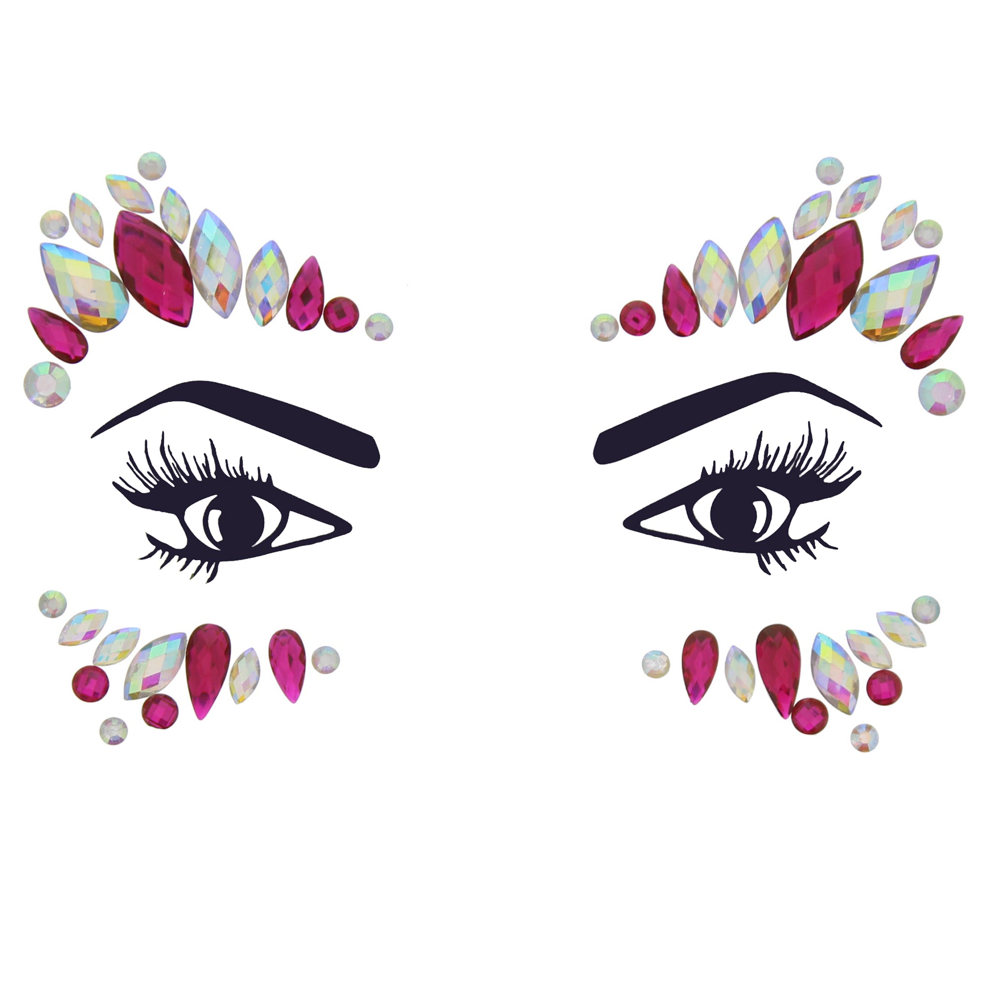 Crystal Stone Face Gems / Jewels - Style K