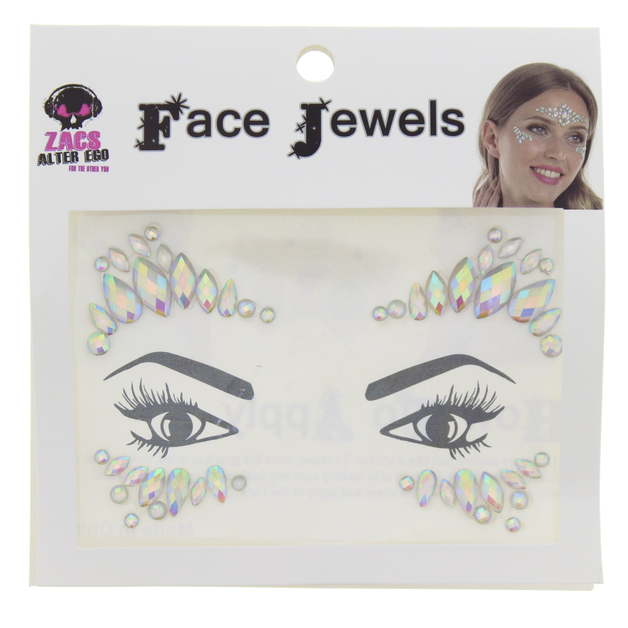Glow in the Dark Crystal Stone Face Gems / Jewels