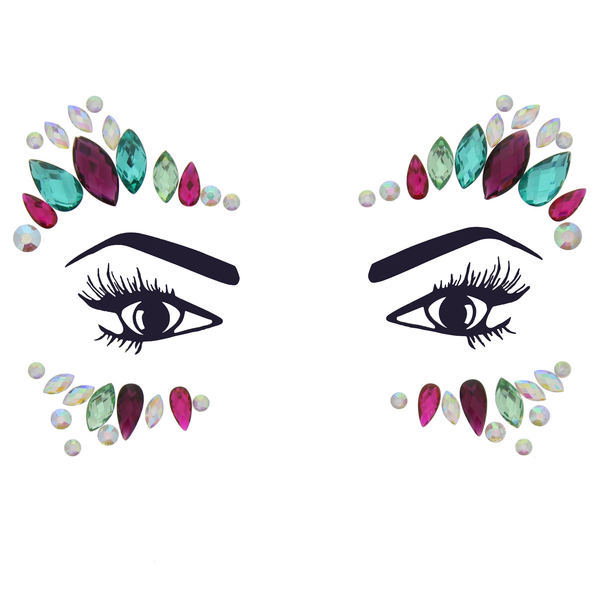Crystal Stone Face Gems / Jewels - Style K
