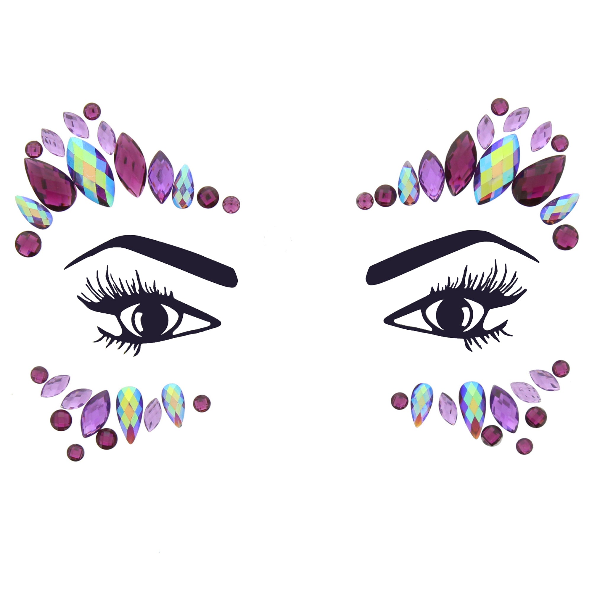 Crystal Stone Face Gems / Jewels - Style K