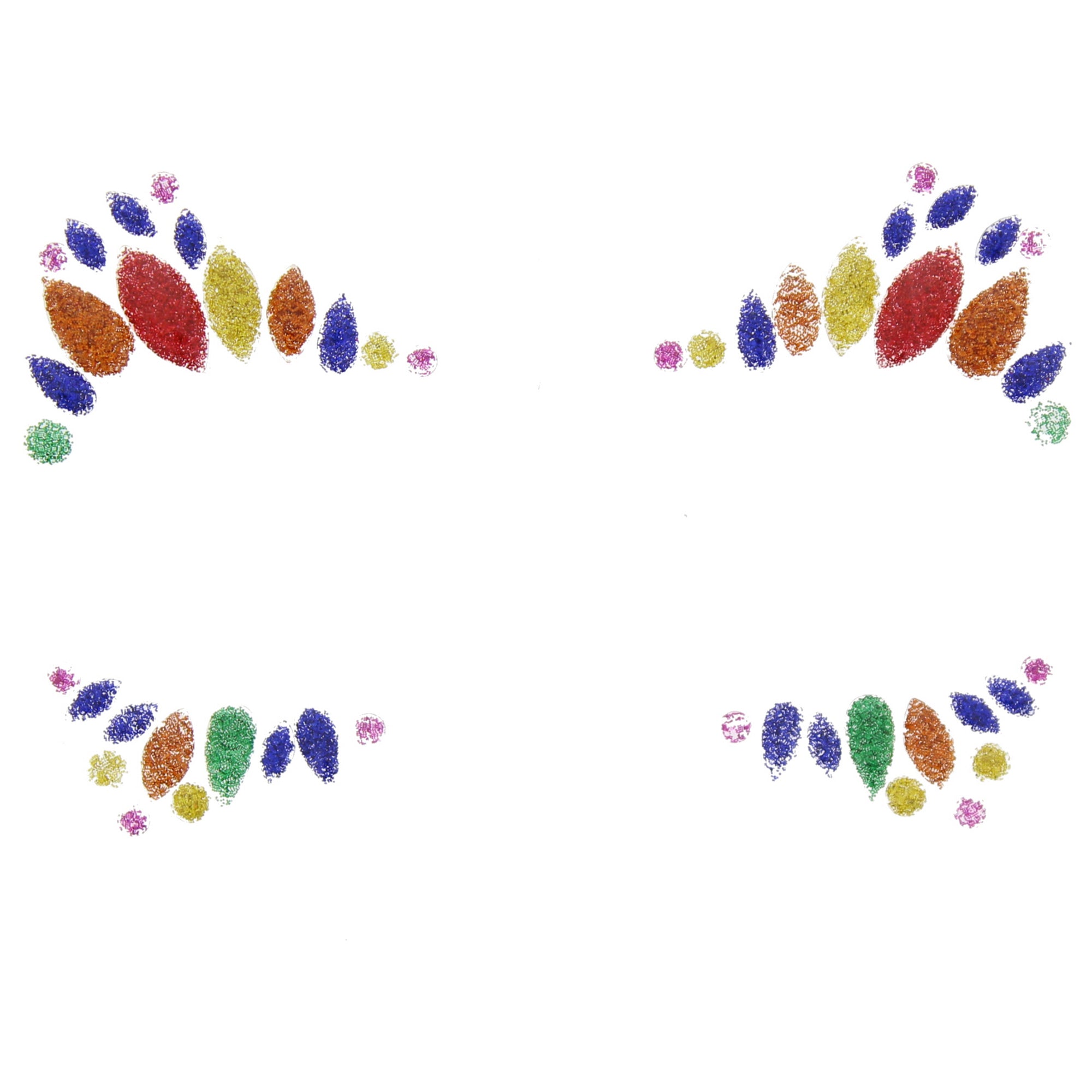 Rainbow Glitter Crystal Stone Face Gems / Jewels
