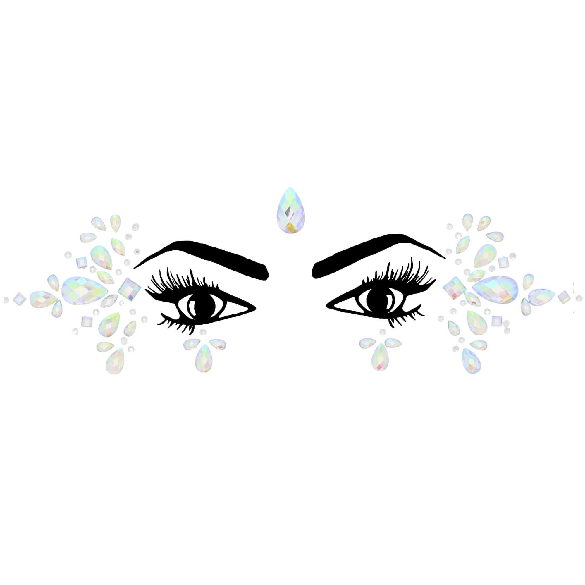 Crystal Stone Face Gems / Jewels - Style M