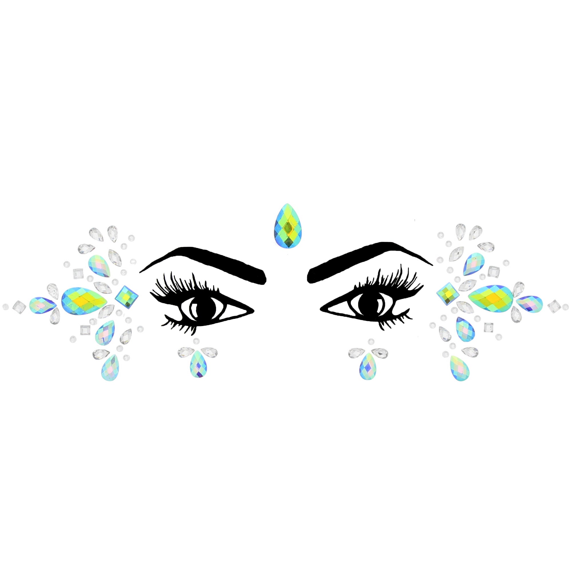 Crystal Stone Face Gems / Jewels - Style M