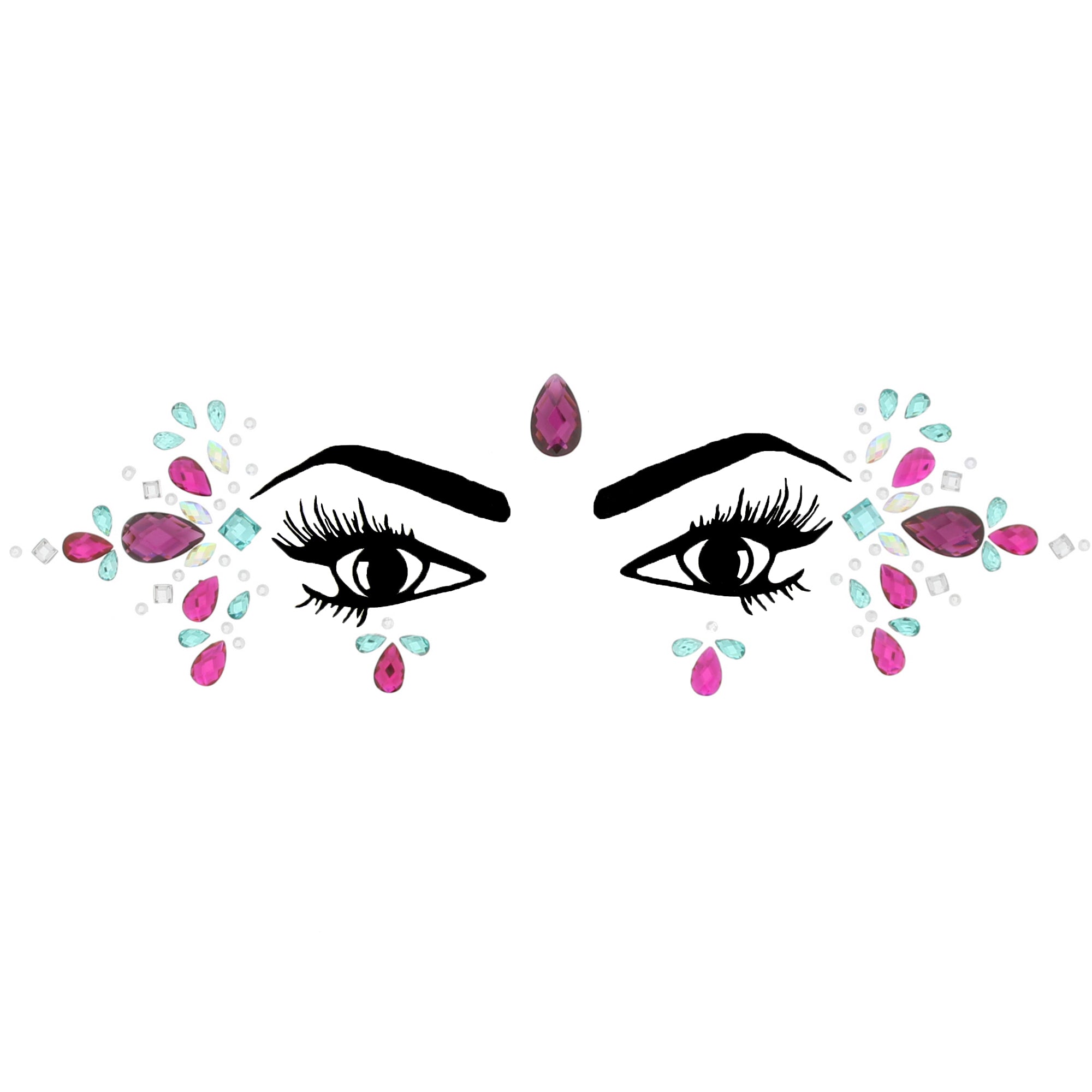 Crystal Stone Face Gems / Jewels - Style M