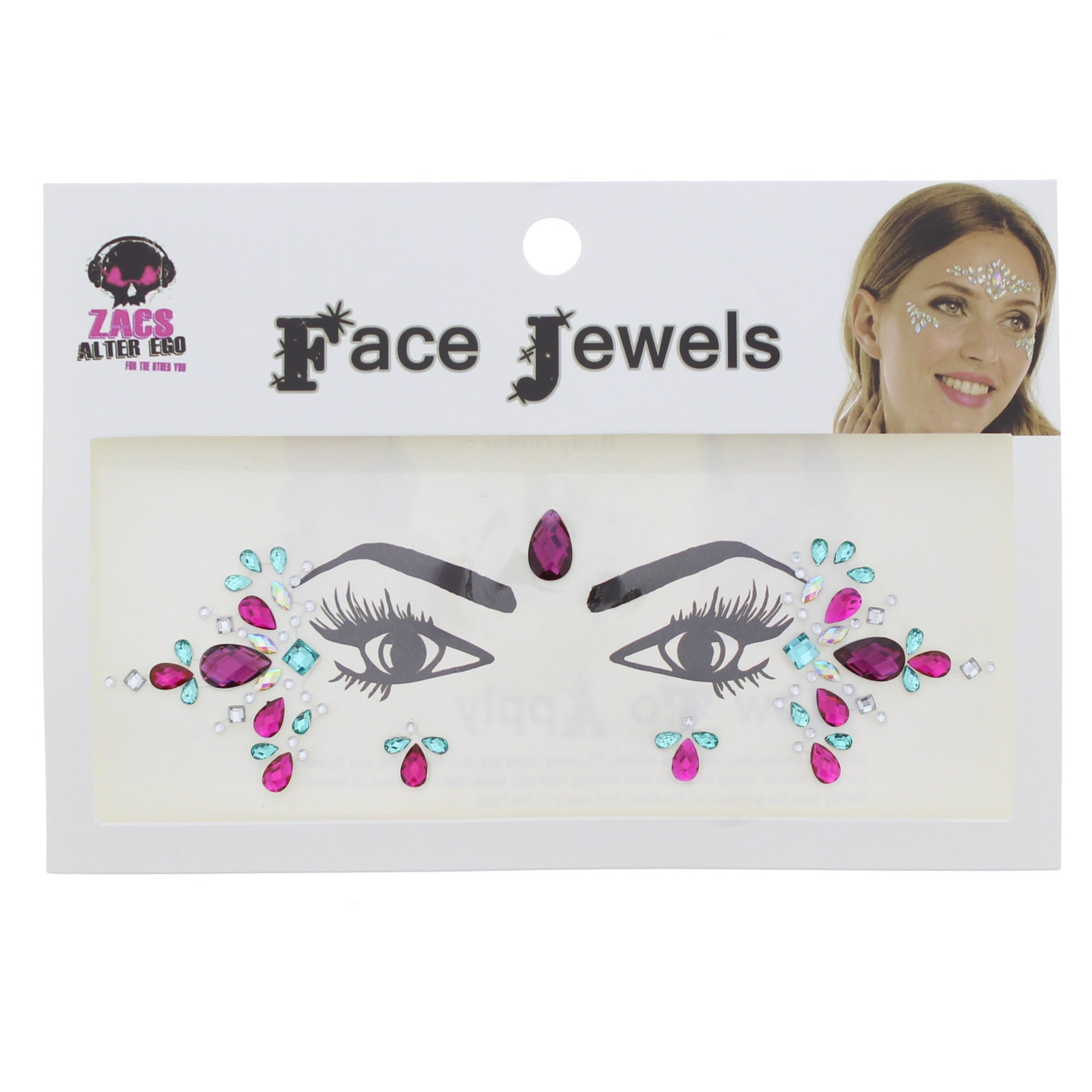 Crystal Stone Face Gems / Jewels - Style M