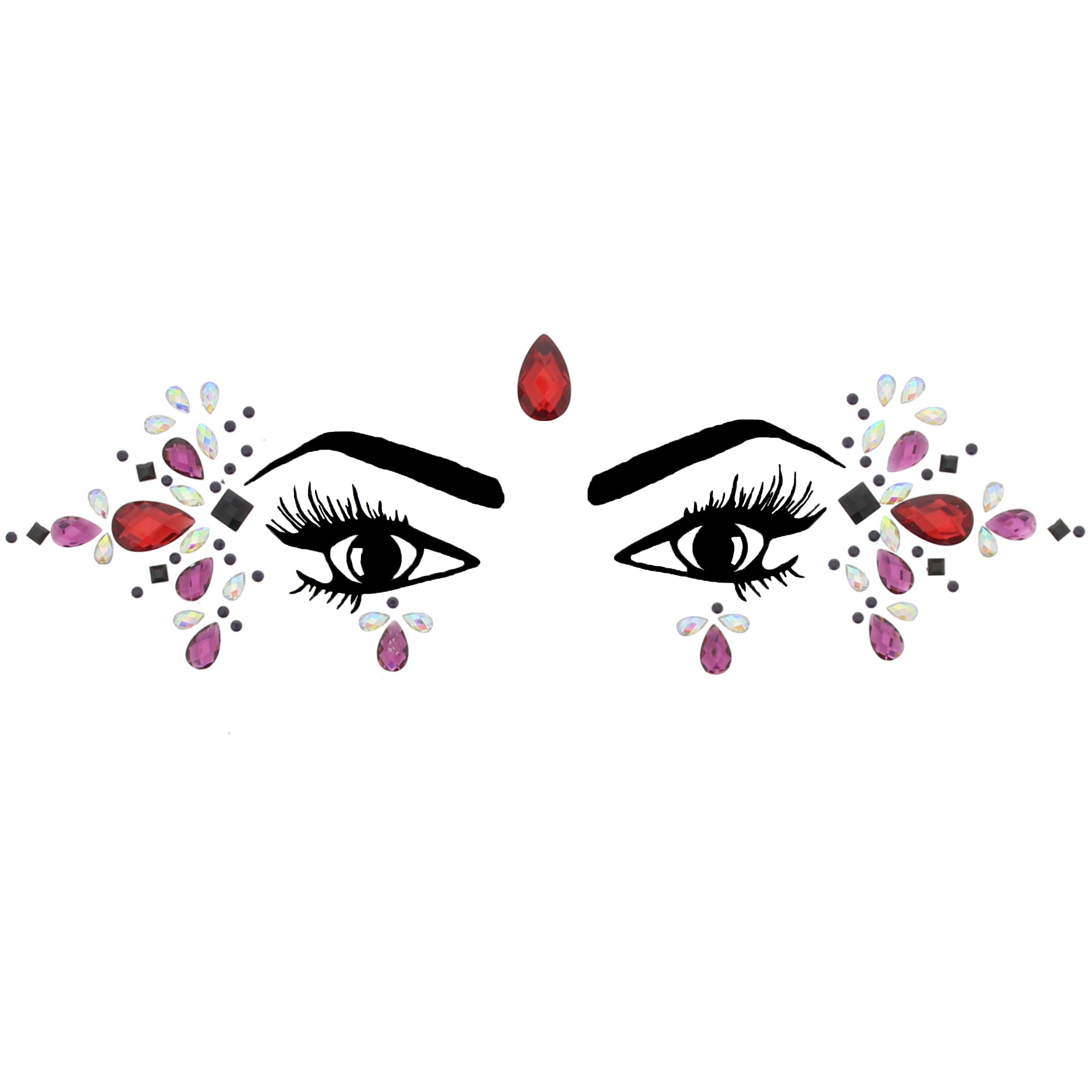 Crystal Stone Face Gems / Jewels - Style M
