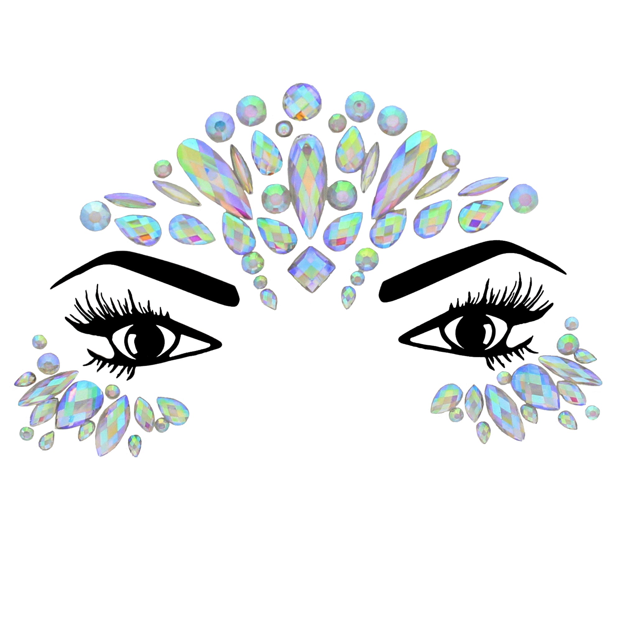 Crystal Stone Face Gems / Jewels - Style N