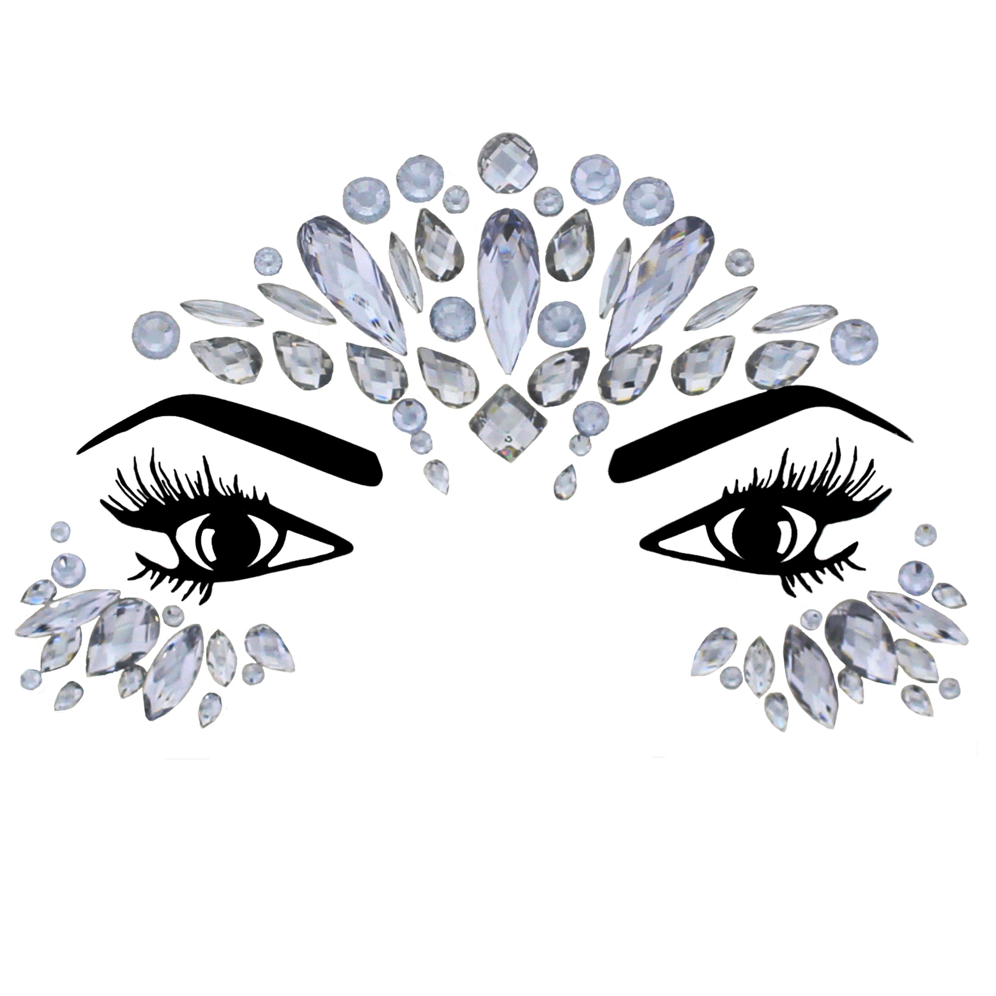 Crystal Stone Face Gems / Jewels - Style N