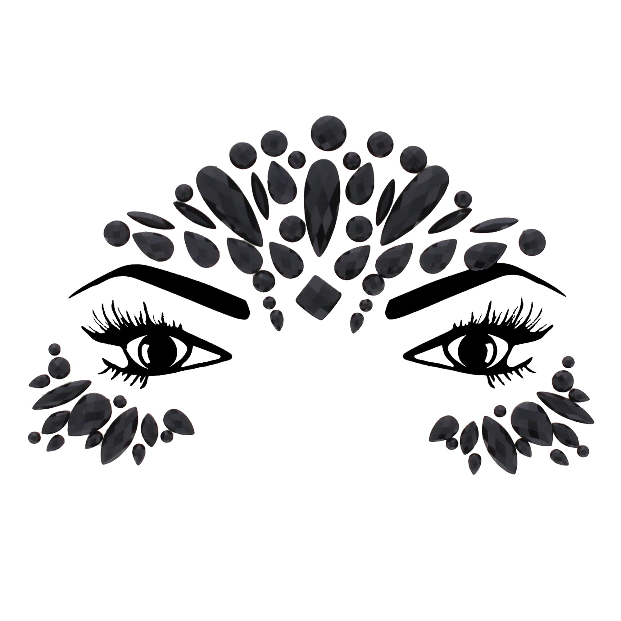 Crystal Stone Face Gems / Jewels - Style N