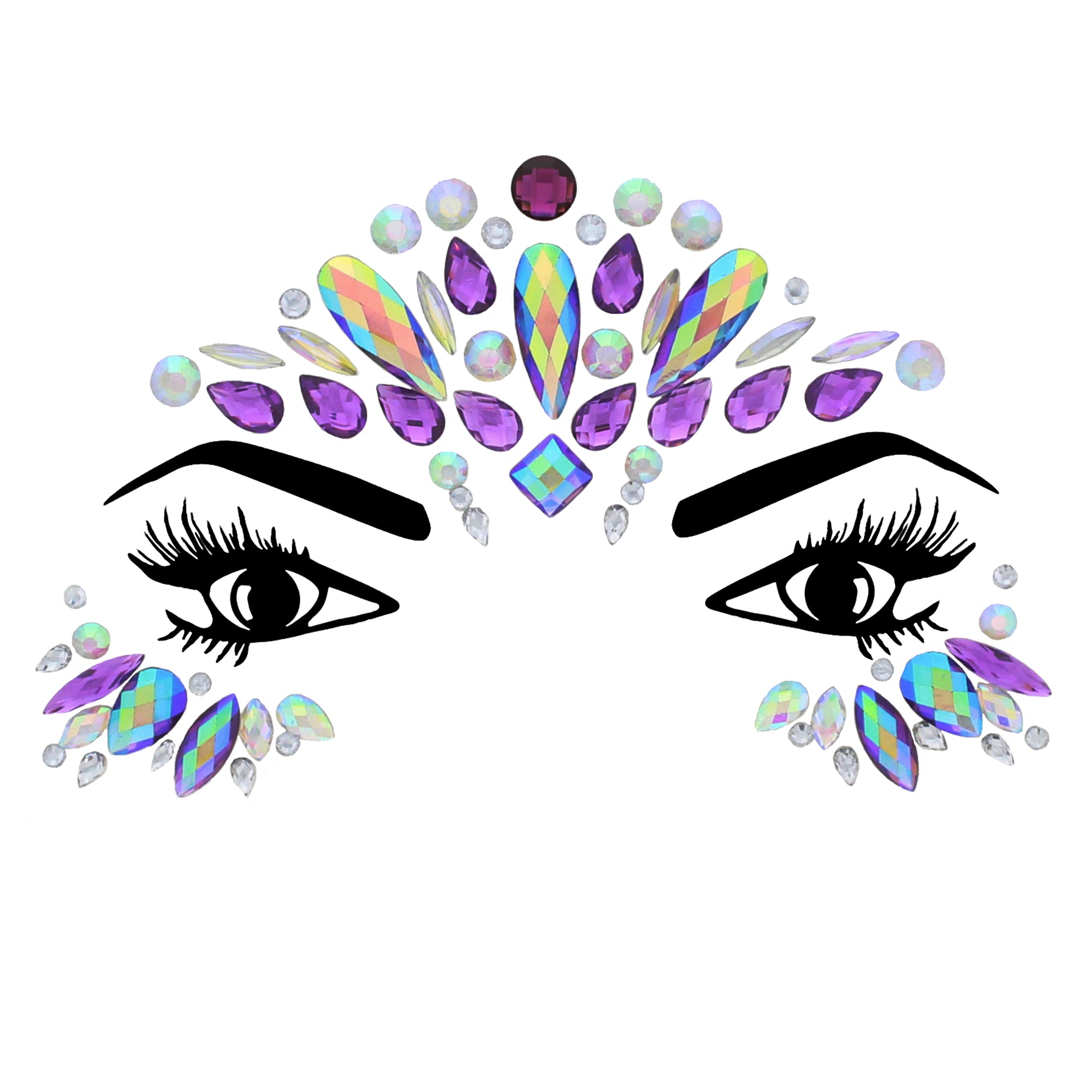 Crystal Stone Face Gems / Jewels - Style N