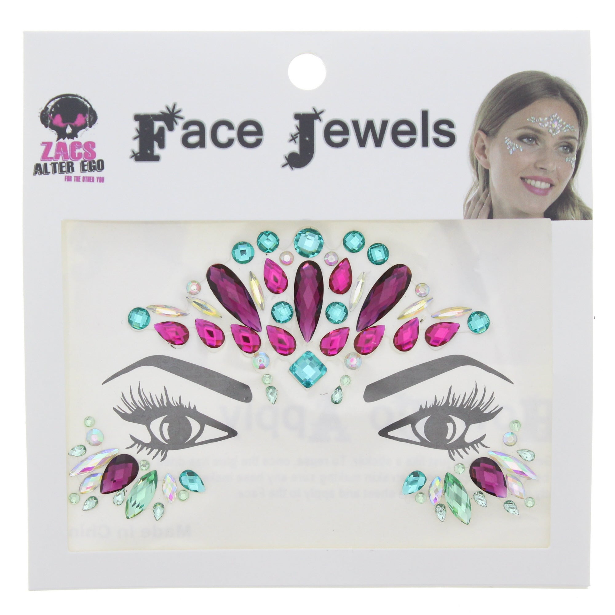 Crystal Stone Face Gems / Jewels - Style N