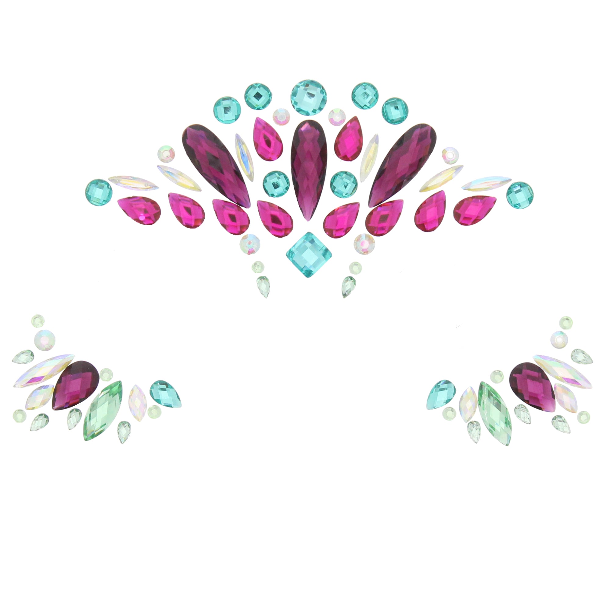 Crystal Stone Face Gems / Jewels - Style N