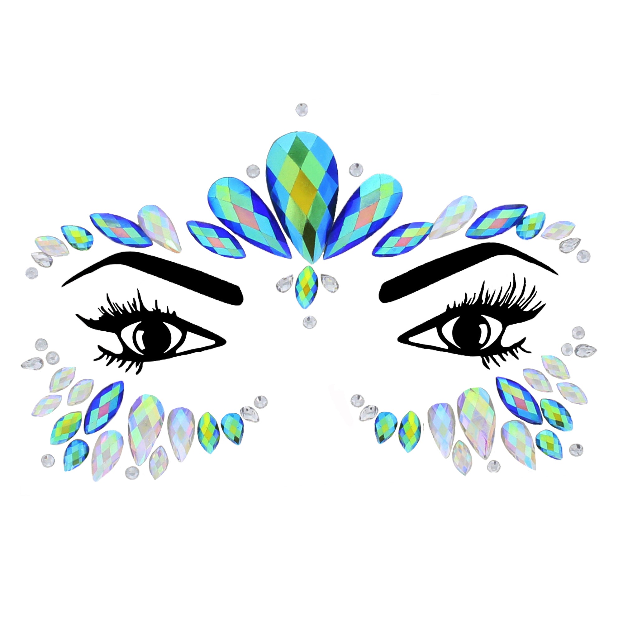 Crystal Stone Face Gems / Jewels - Style O