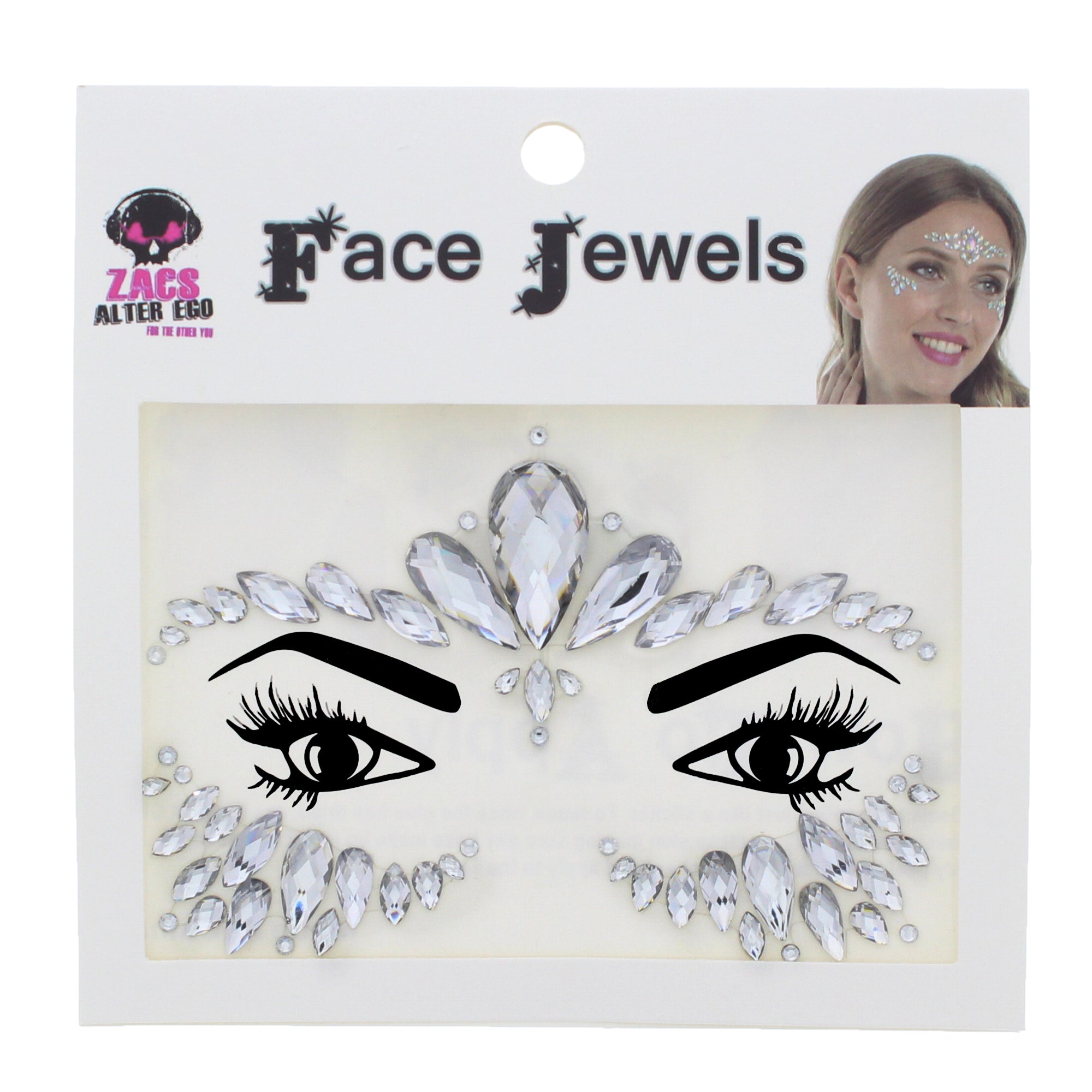 Crystal Stone Face Gems / Jewels - Style O