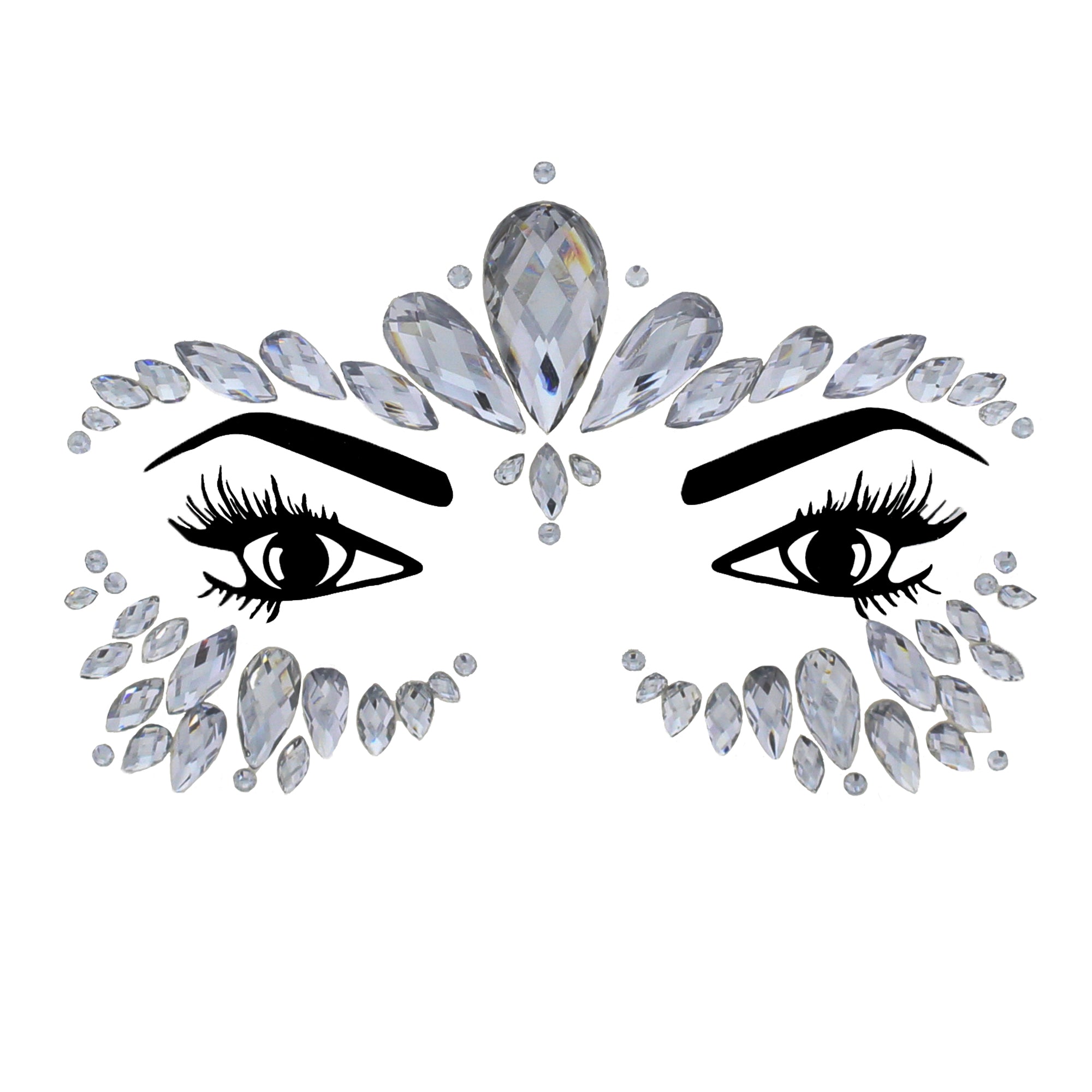 Crystal Stone Face Gems / Jewels - Style O