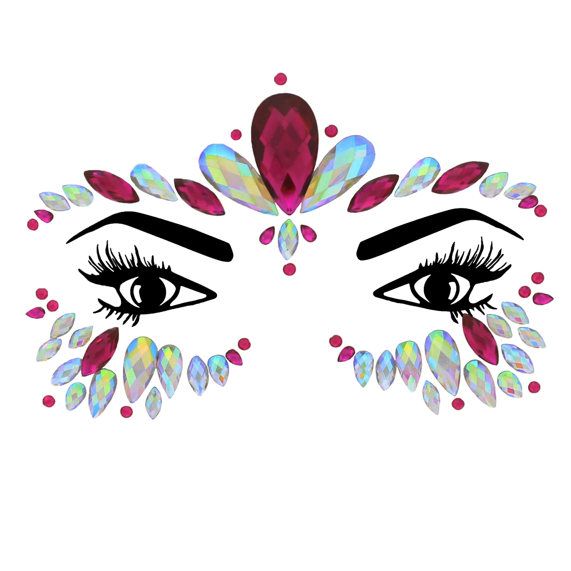 Crystal Stone Face Gems / Jewels - Style O