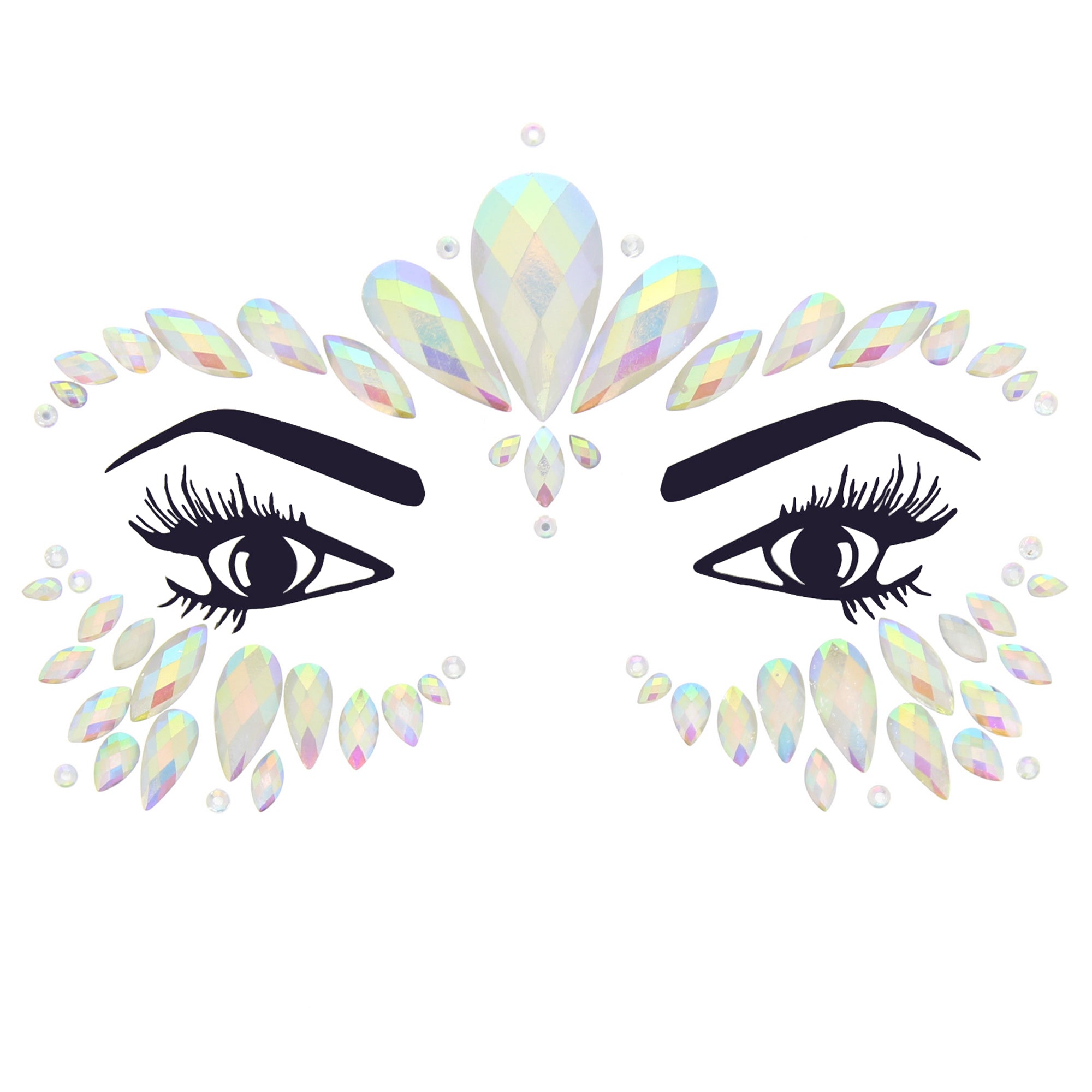 Glow in the Dark Crystal Stone Face Gems / Jewels