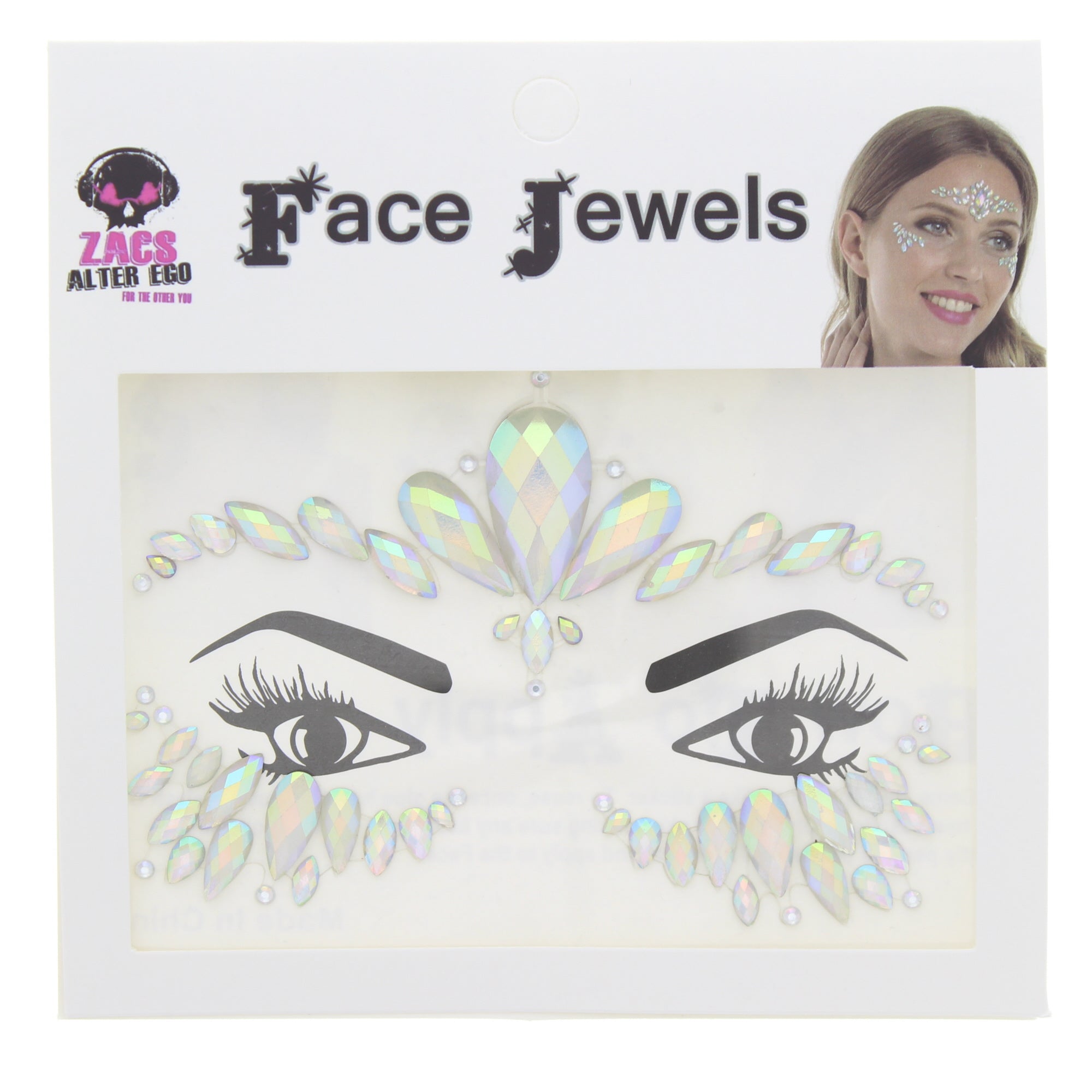 Glow in the Dark Crystal Stone Face Gems / Jewels