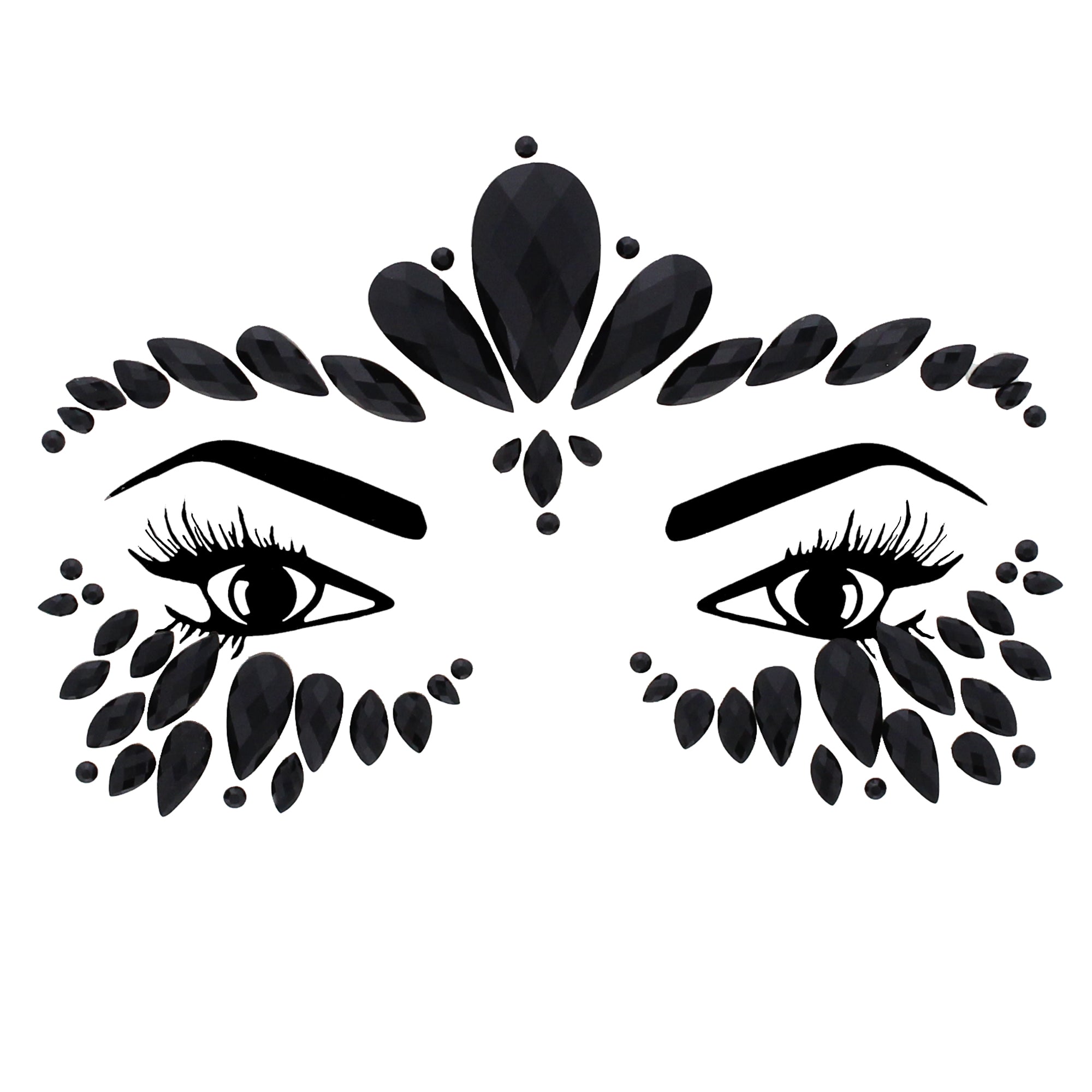 Crystal Stone Face Gems / Jewels - Style O