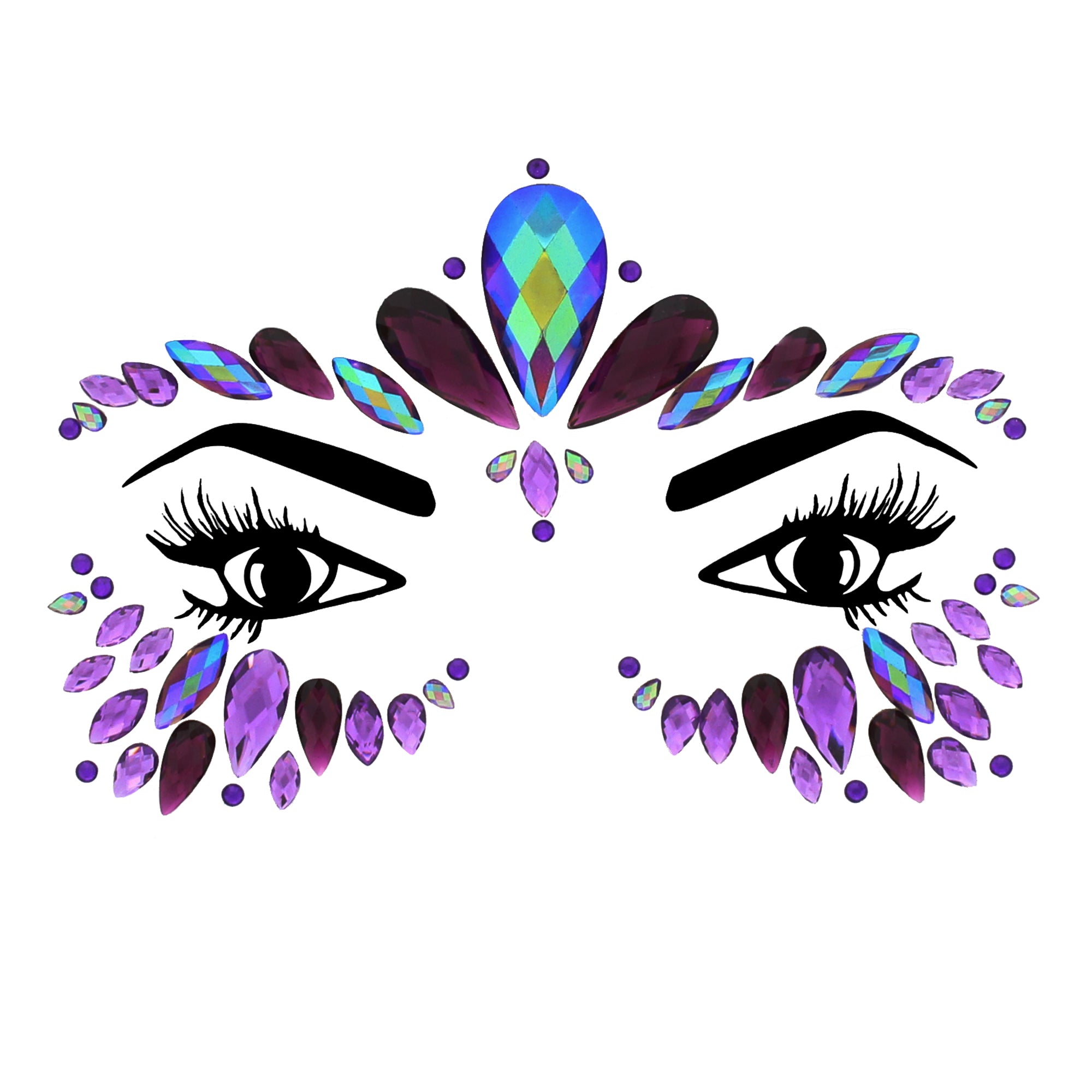 Crystal Stone Face Gems / Jewels - Style O