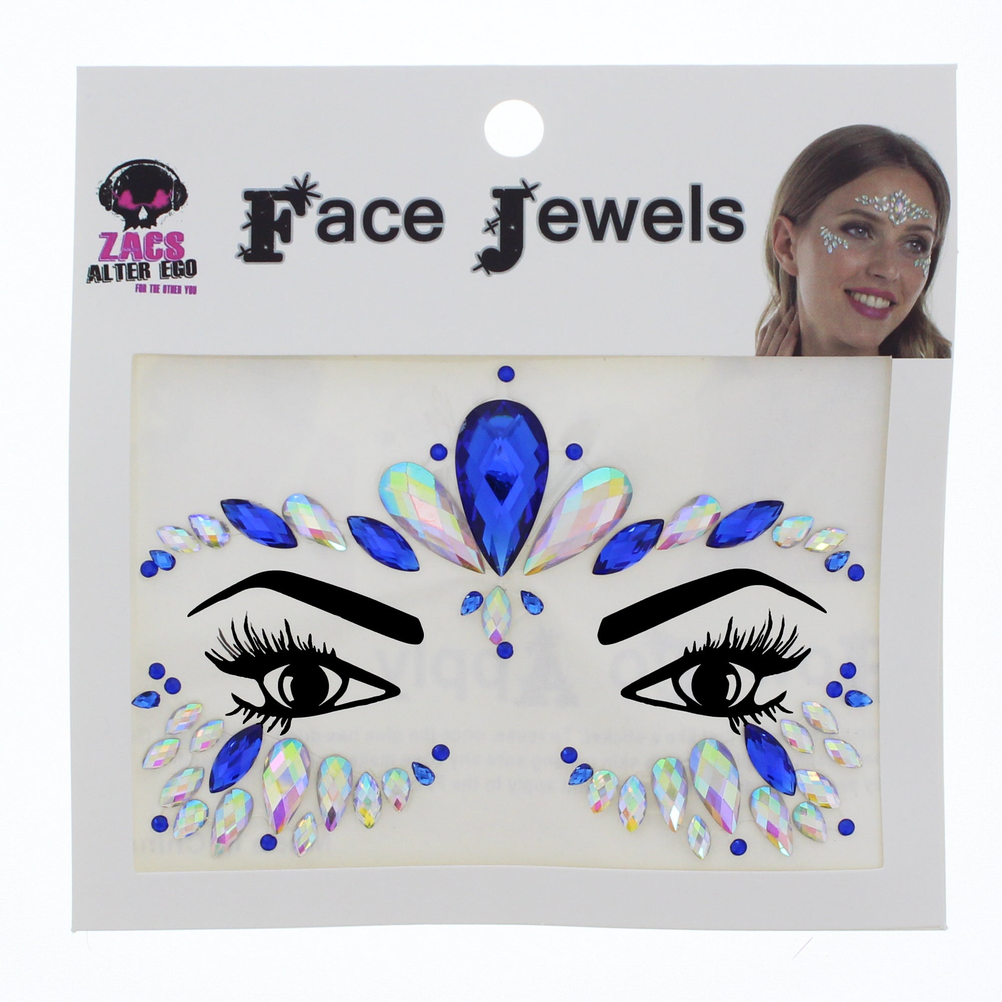 Crystal Stone Face Gems / Jewels - Style O