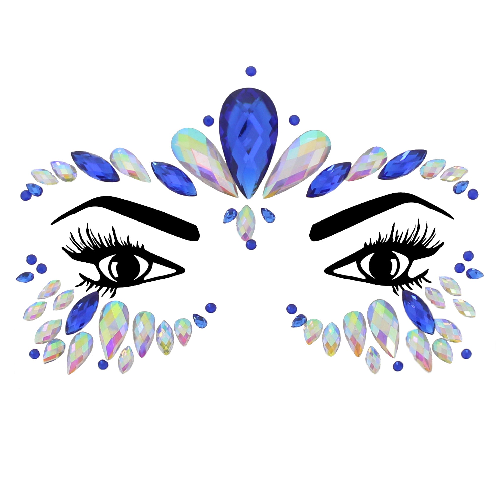 Crystal Stone Face Gems / Jewels - Style O