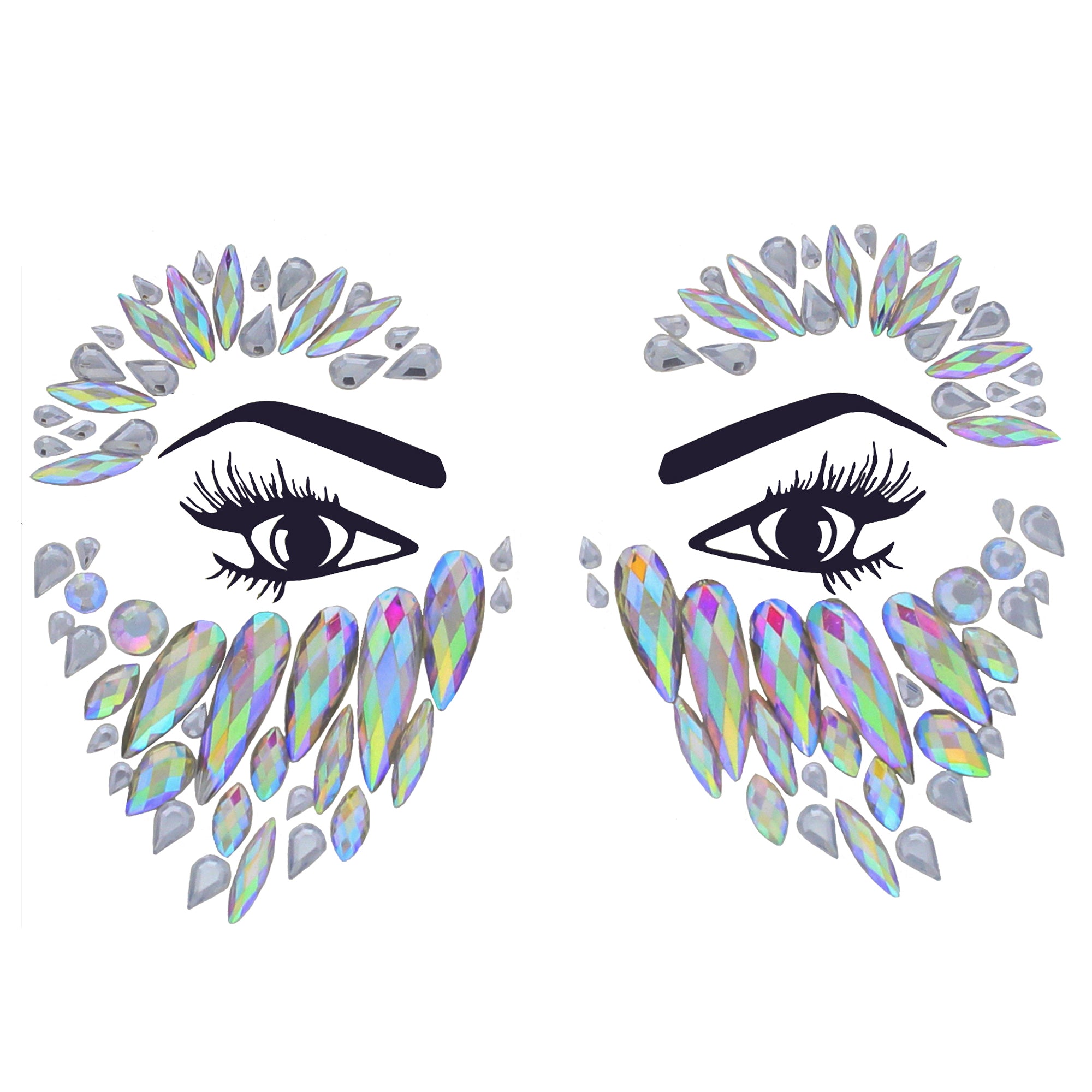 Crystal Stone Face Gems / Jewels - Style P