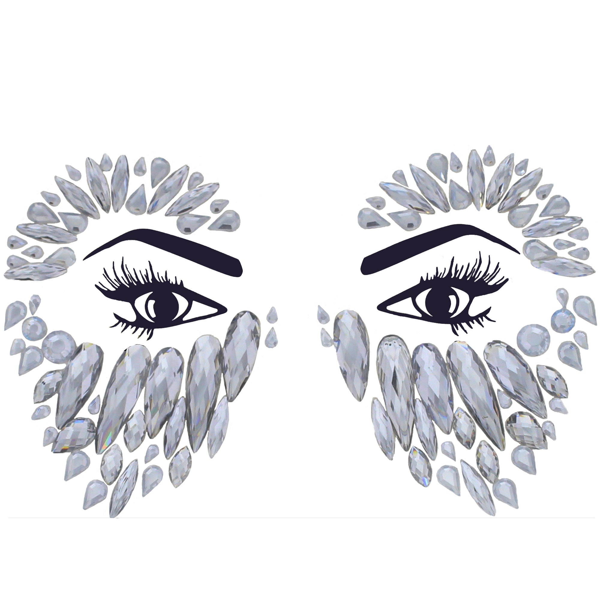 Crystal Stone Face Gems / Jewels - Style P