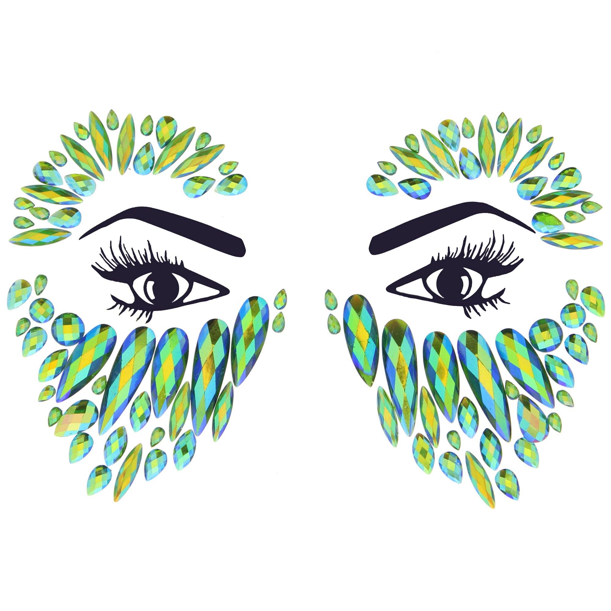 Crystal Stone Face Gems / Jewels - Style P
