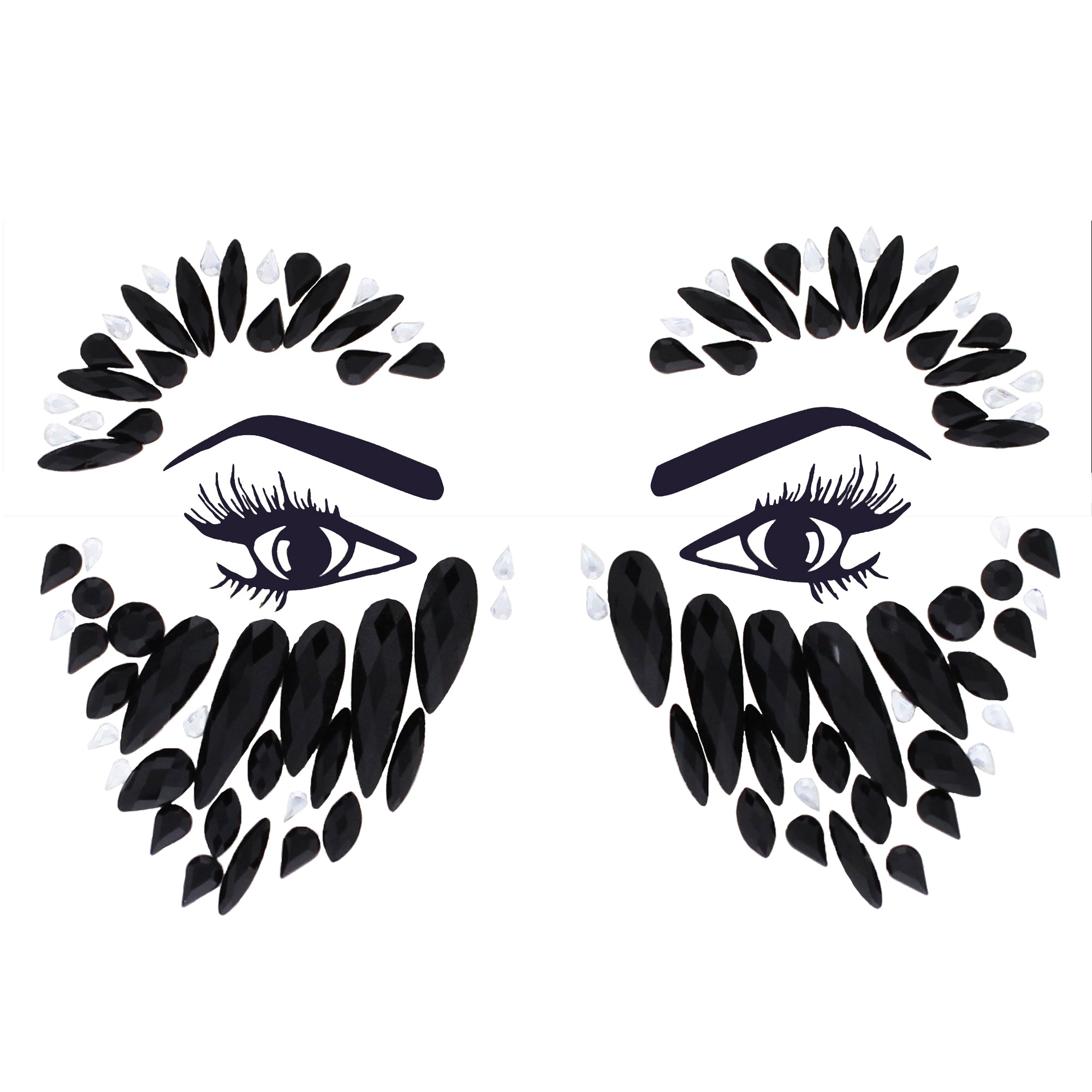Crystal Stone Face Gems / Jewels - Style P