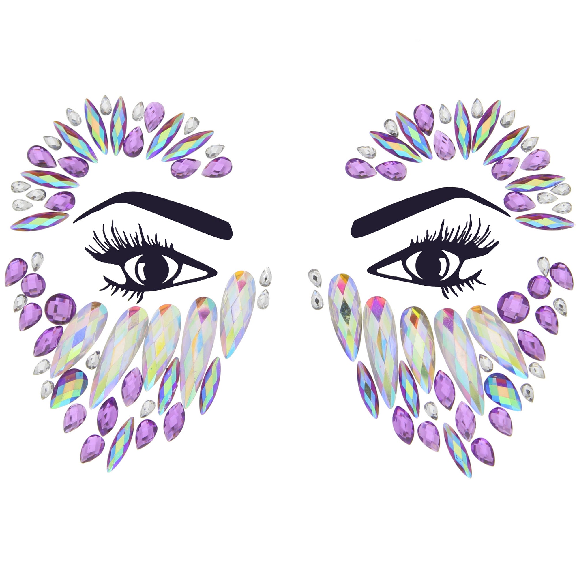 Crystal Stone Face Gems / Jewels - Style P
