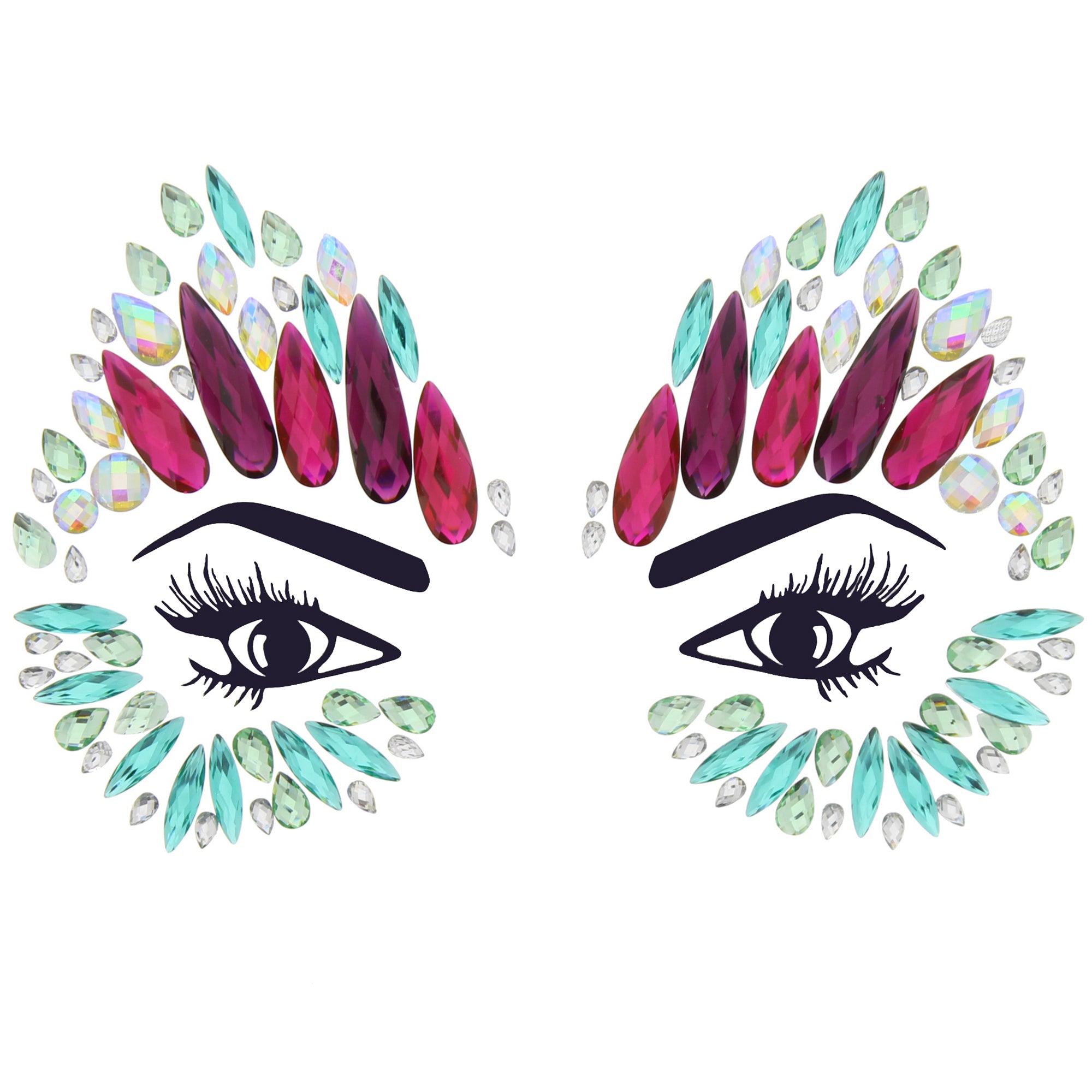 Crystal Stone Face Gems / Jewels - Style P