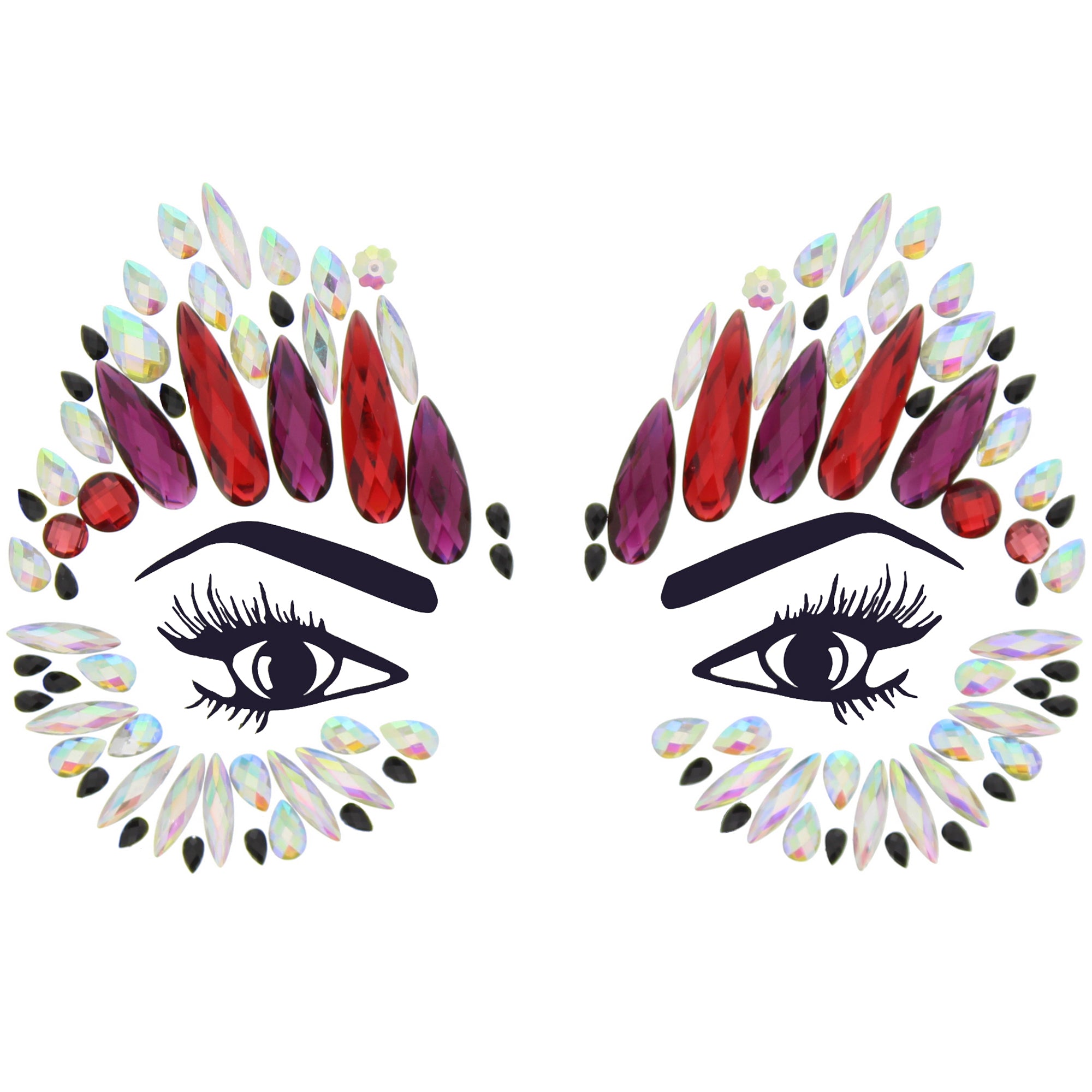 Crystal Stone Face Gems / Jewels - Style P