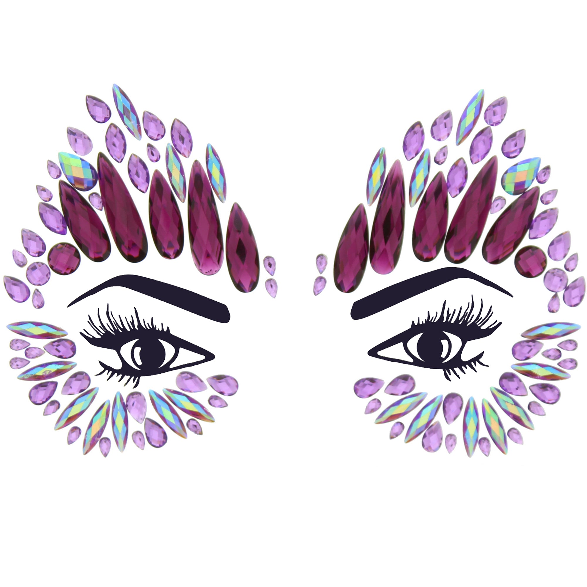 Crystal Stone Face Gems / Jewels - Style P