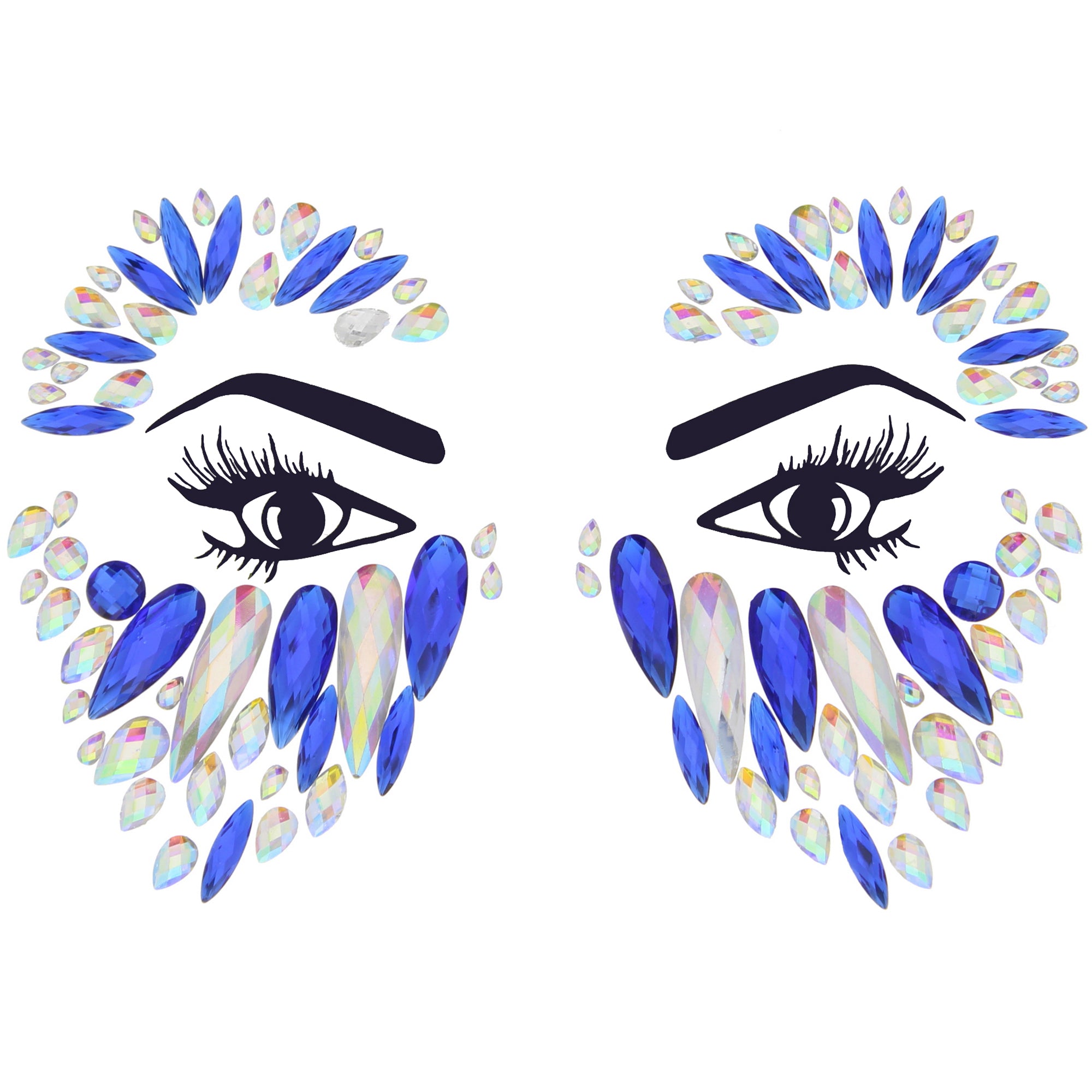 Crystal Stone Face Gems / Jewels - Style P