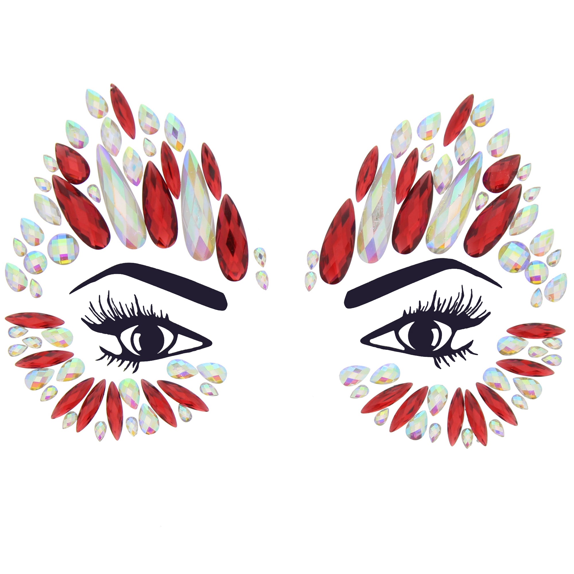 Crystal Stone Face Gems / Jewels - Style P
