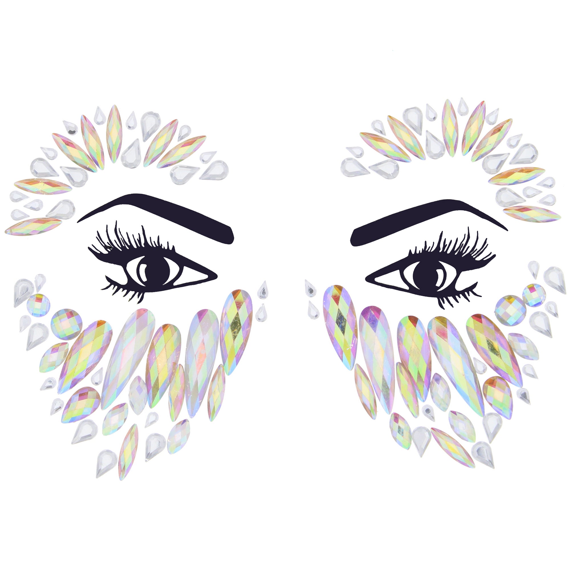 Crystal Stone Face Gems / Jewels - Style P