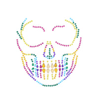 Scary Skeleton Rainbow Face Gems Set